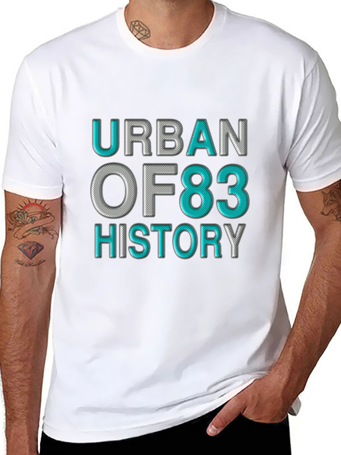Urban OF83 History Graphic Print Tee - Black