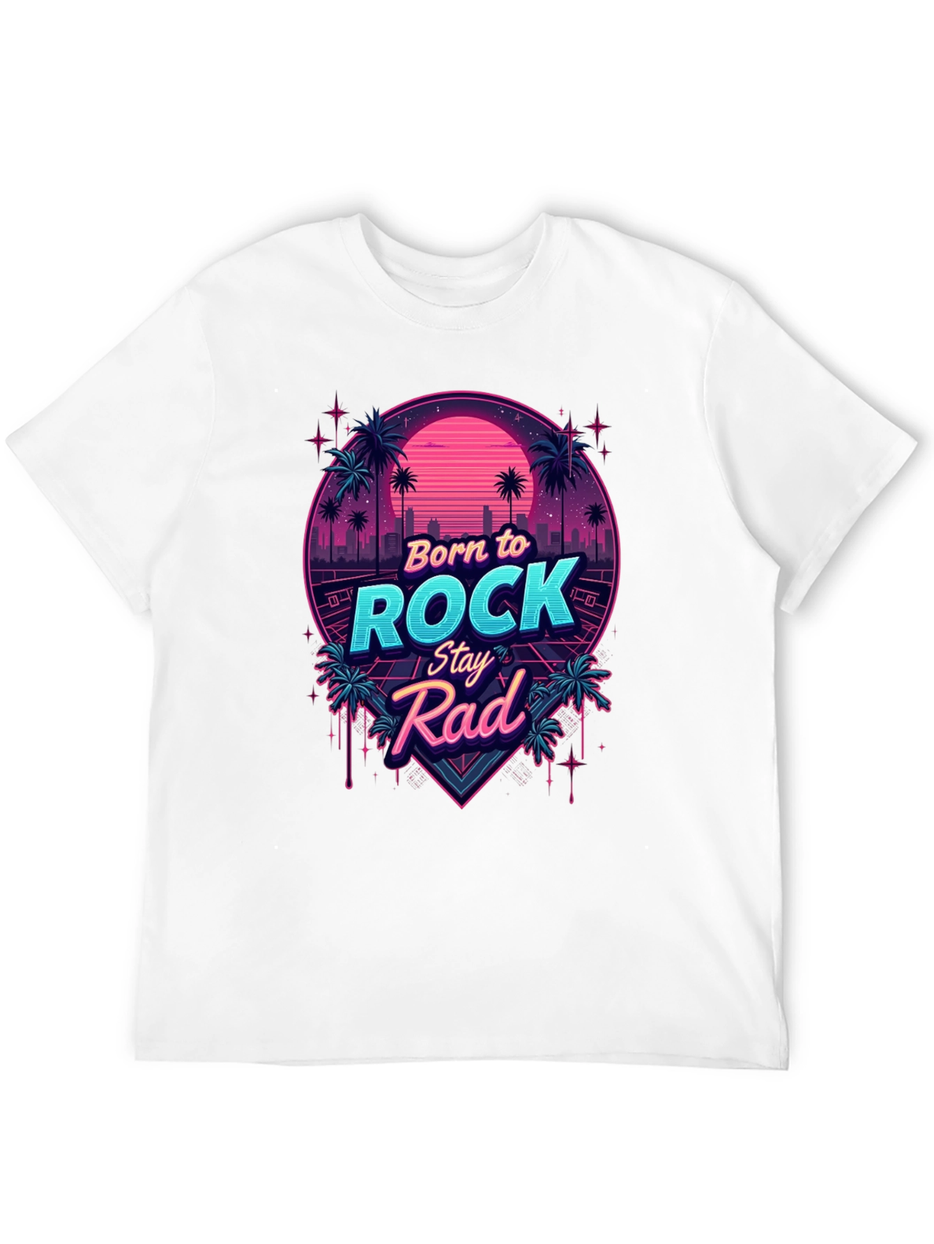 Retro Born to Rock T-Shirt - Stay Rad!