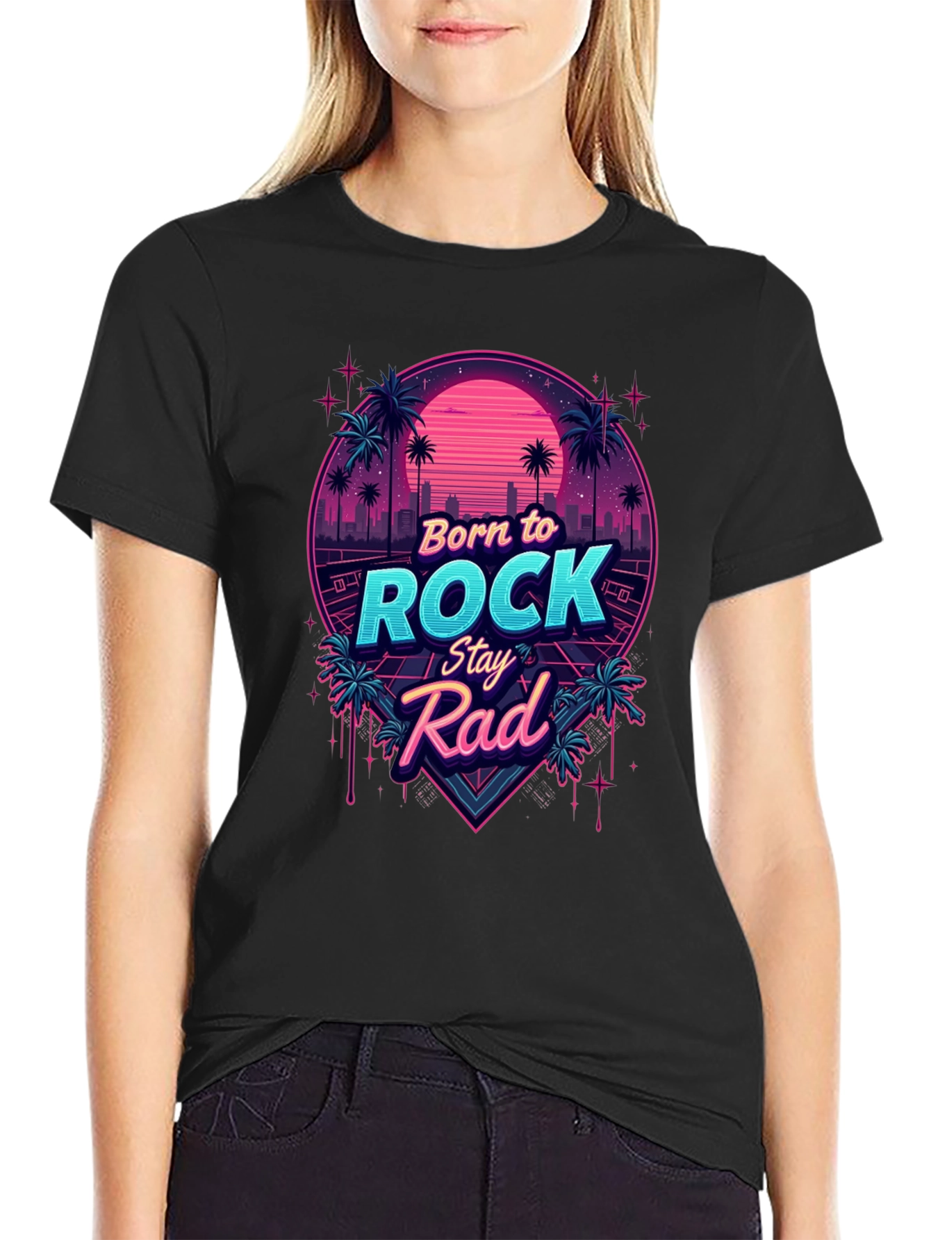 Retro Born to Rock T-Shirt - Stay Rad!