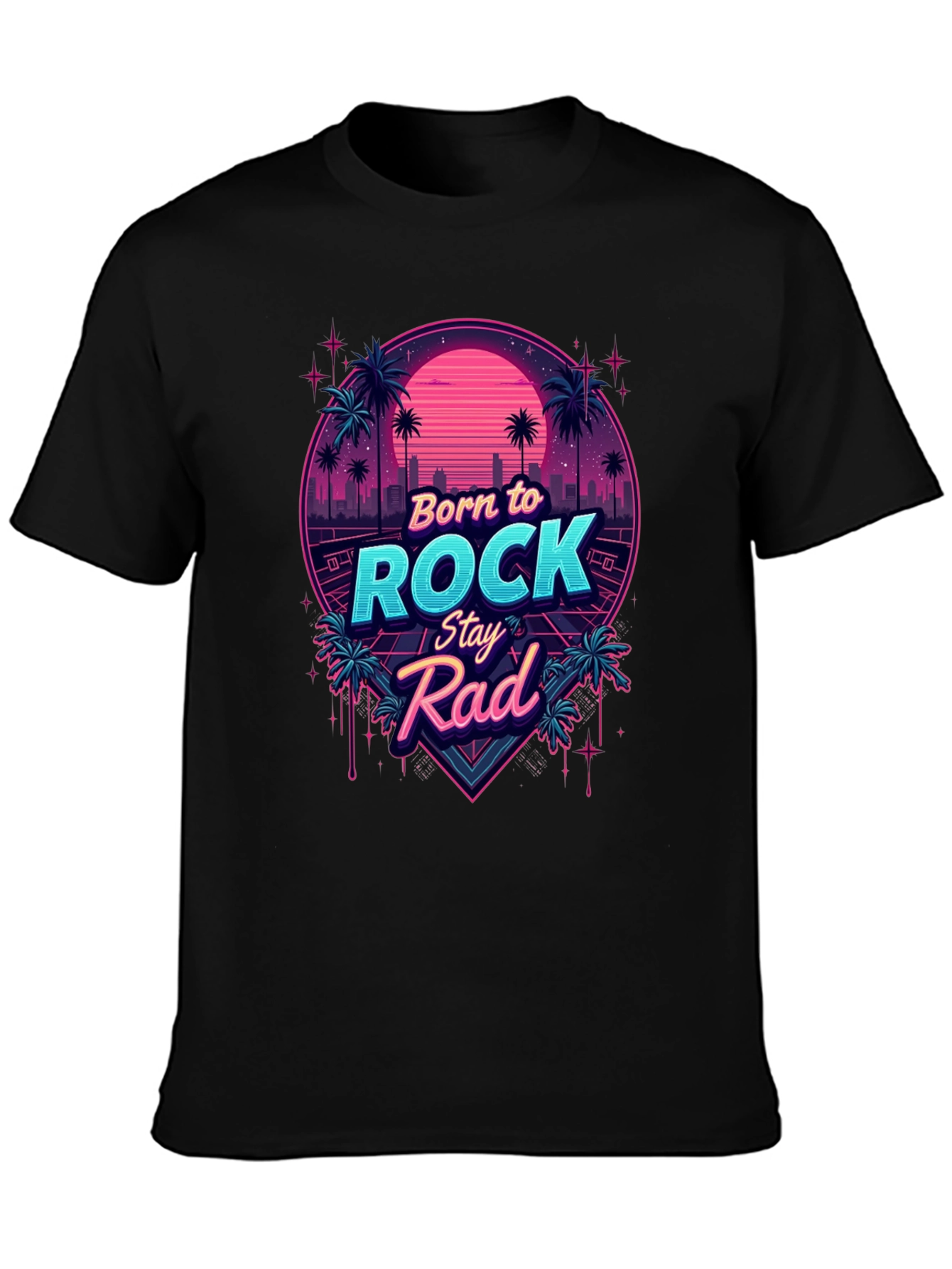 Retro Born to Rock T-Shirt - Stay Rad!