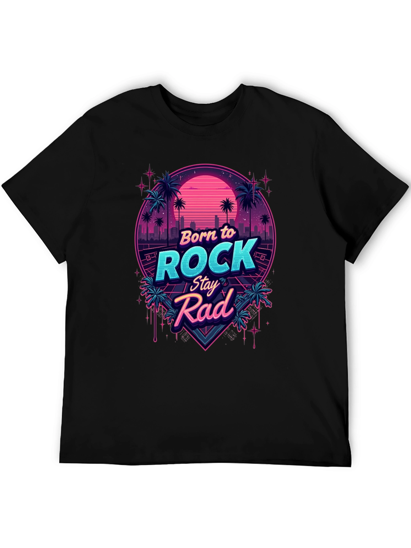 Retro Born to Rock T-Shirt - Stay Rad!