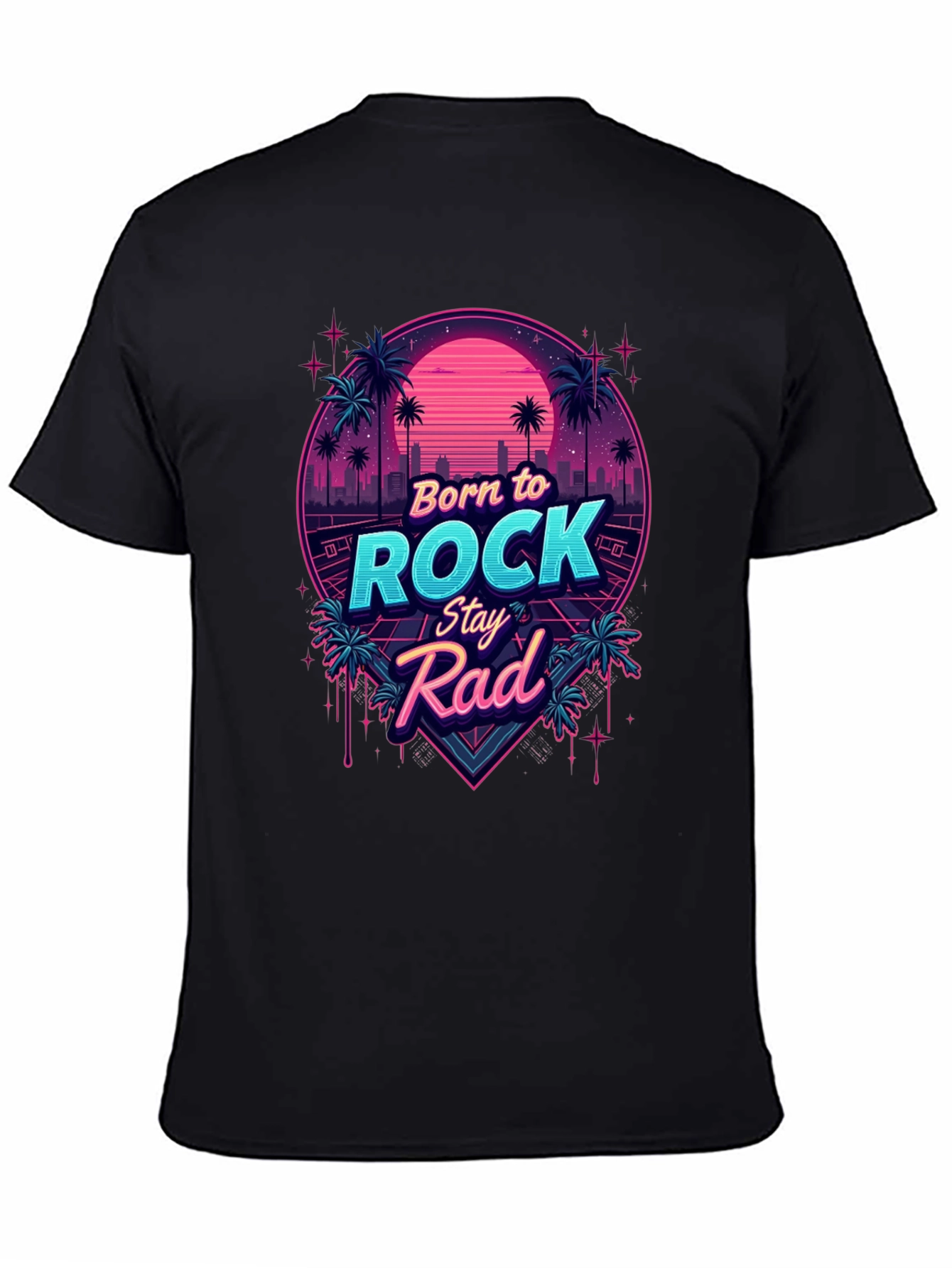 Retro Born to Rock T-Shirt - Stay Rad!
