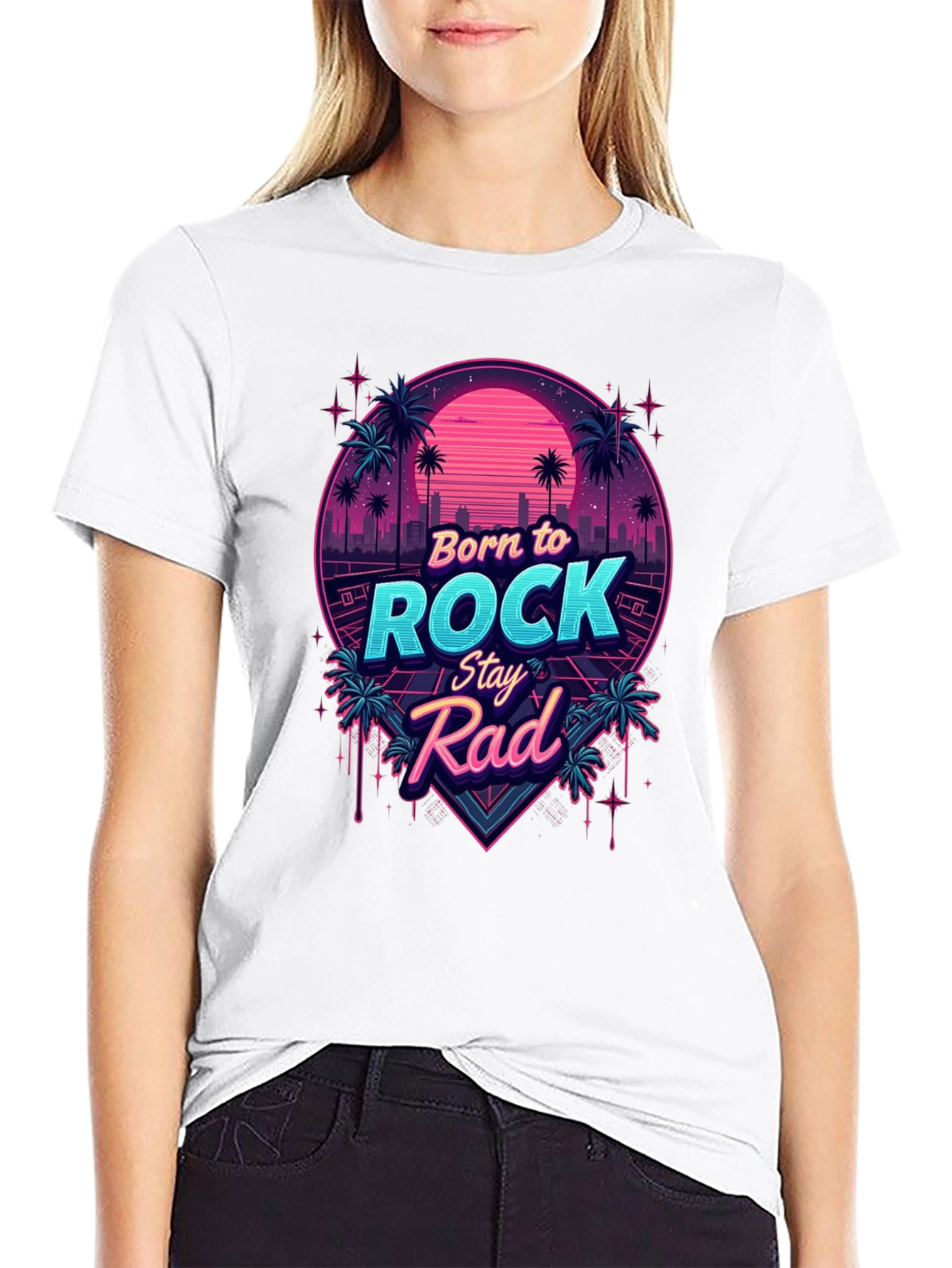 Retro Born to Rock T-Shirt - Stay Rad!