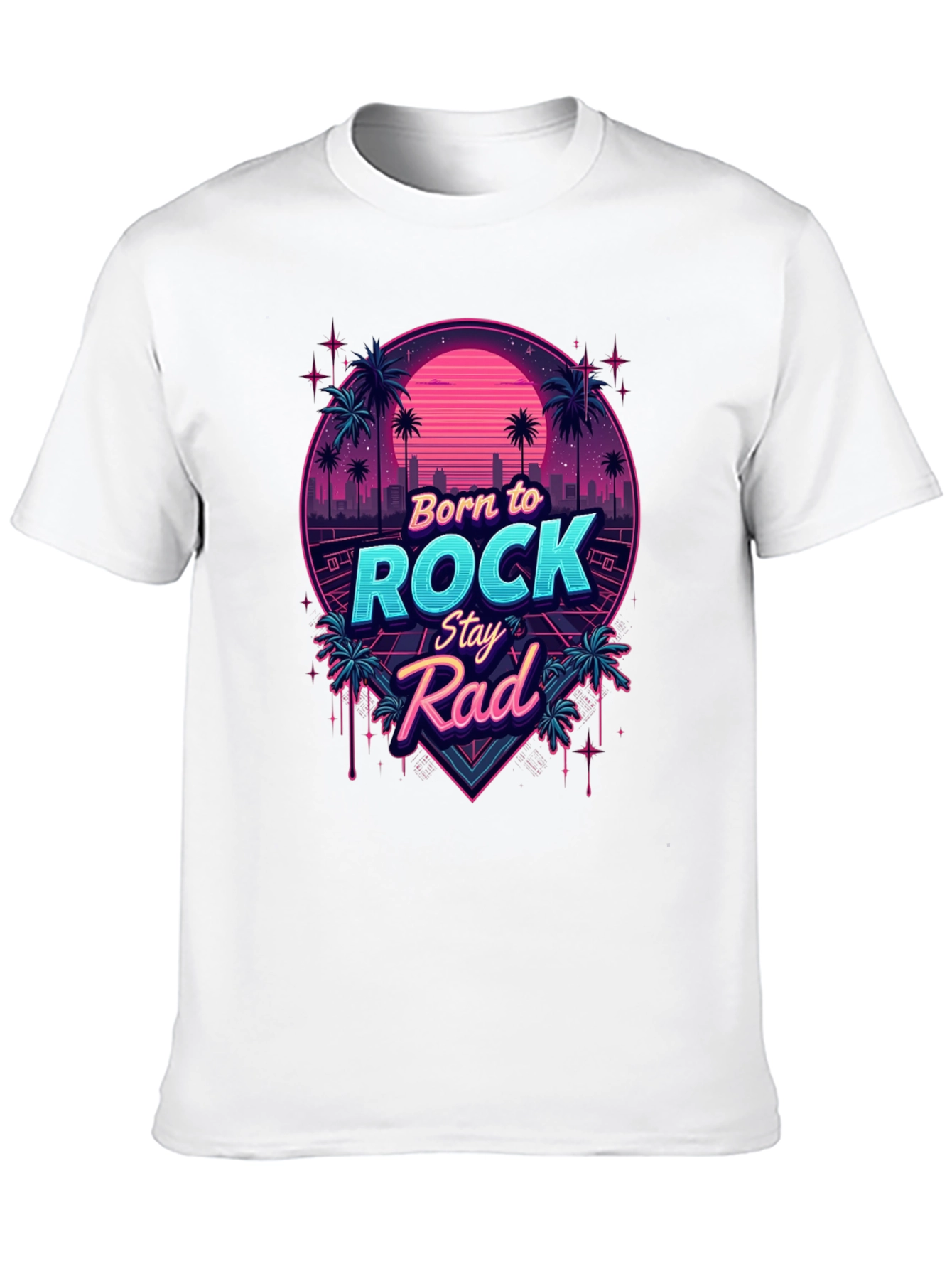 Retro Born to Rock T-Shirt - Stay Rad!