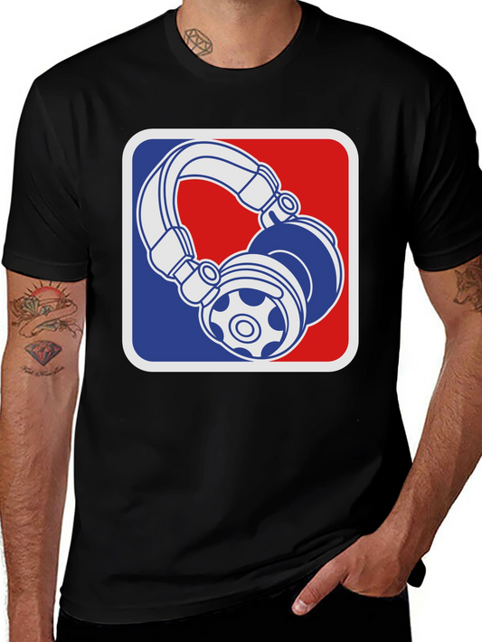 Headphone Graphic Tee - Retro Music Lover T-Shirt