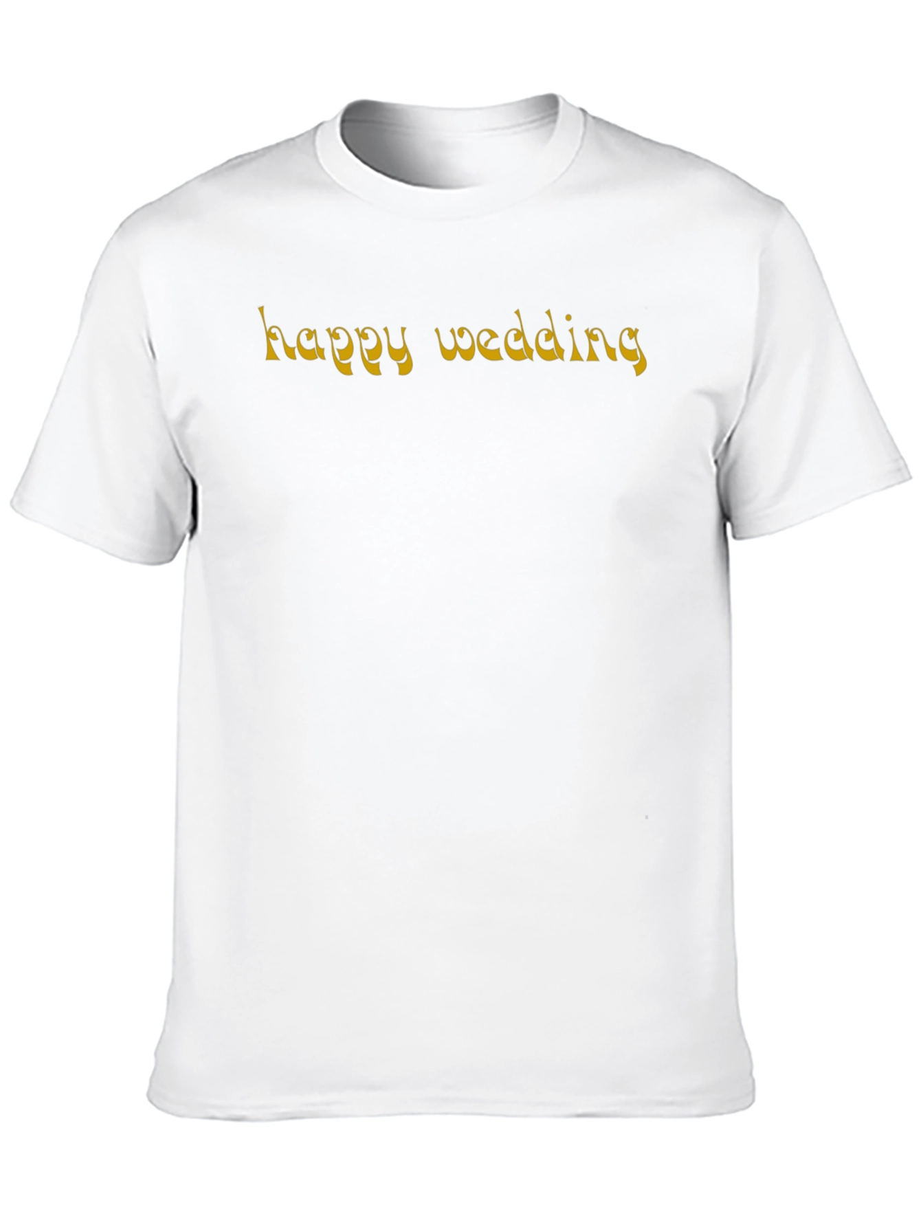 Happy Wedding Graphic Tee - Black Casual Shirt