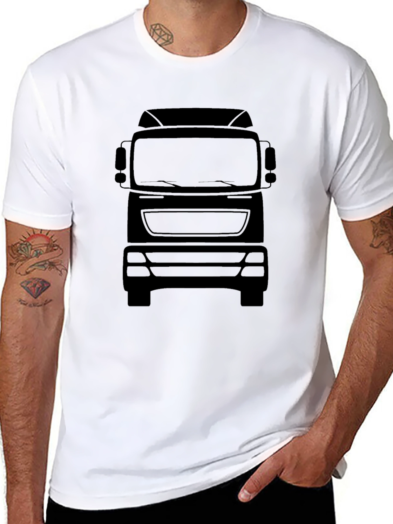 Truck Silhouette Graphic Tee - Classic Black