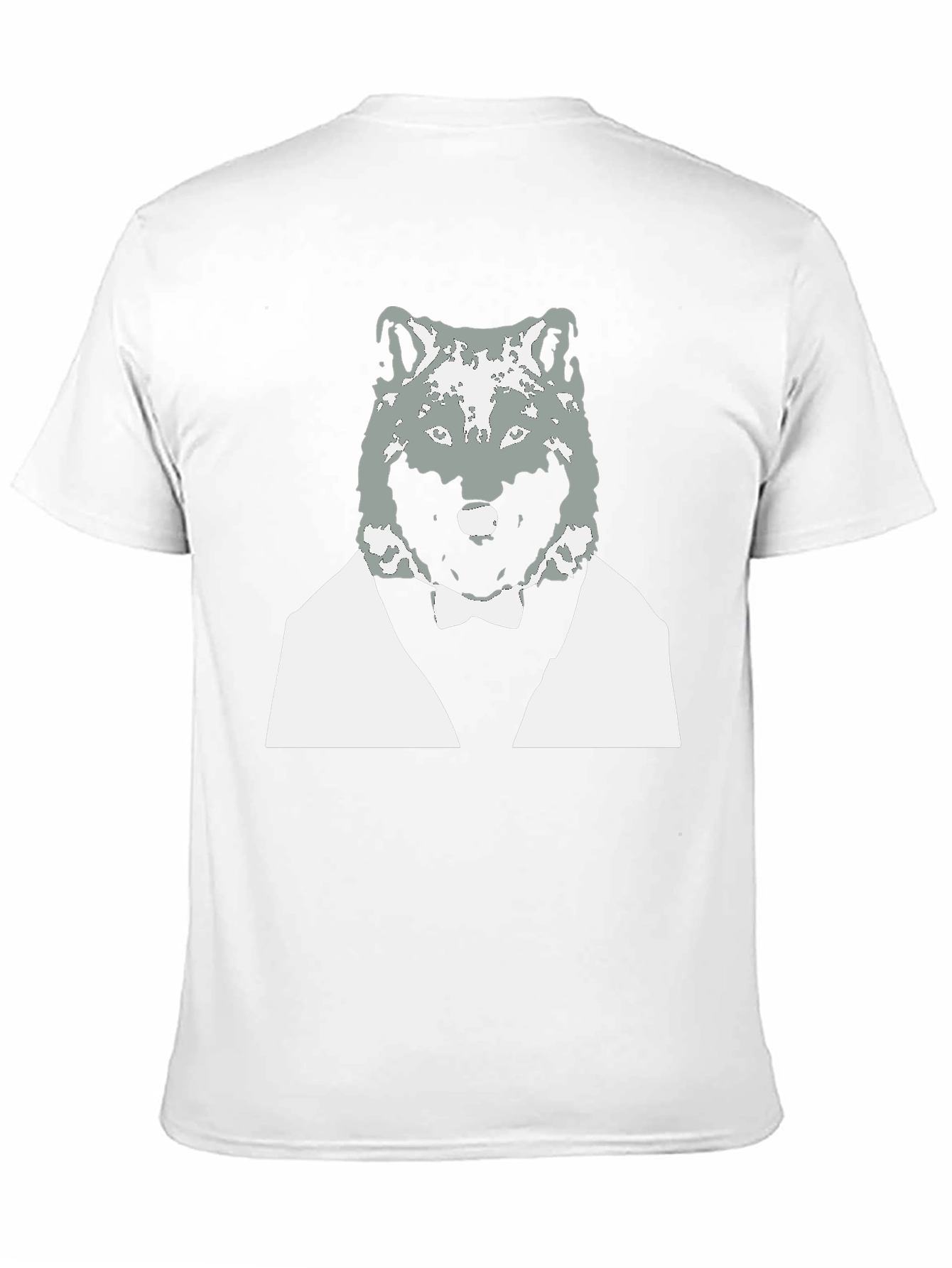 Wolf in Suit Graphic Tee - Cool Black T-Shirt
