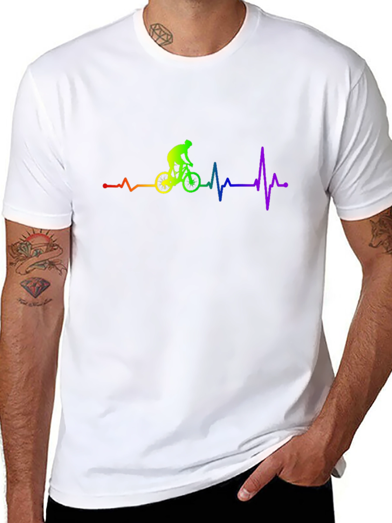 Cycling Heartbeat Graphic Tee