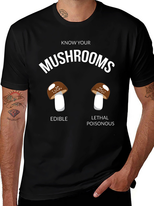Know Your Mushrooms T-Shirt - Edible vs. Poisonous