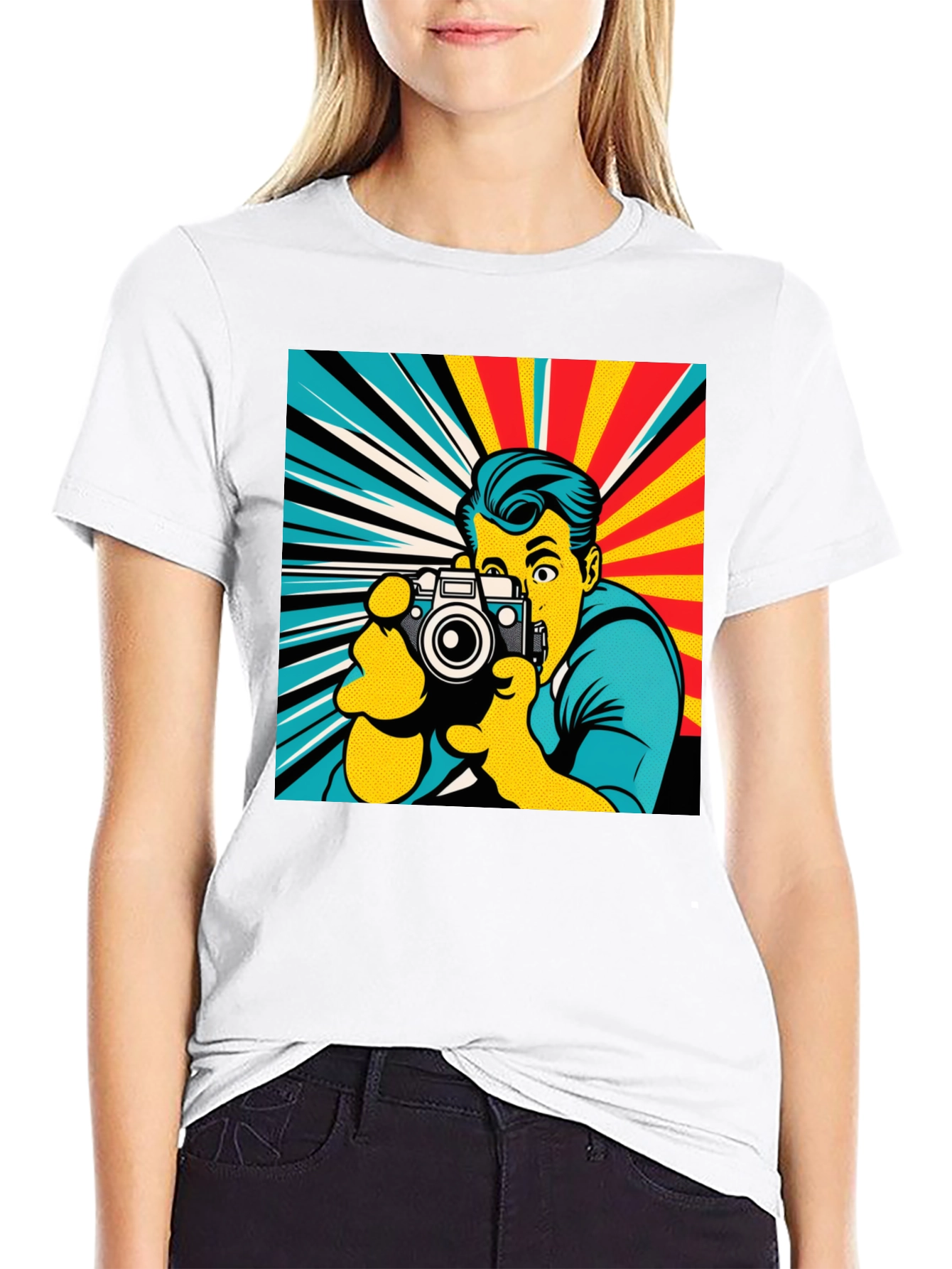 Retro Photographer T-Shirt - Pop Art Style
