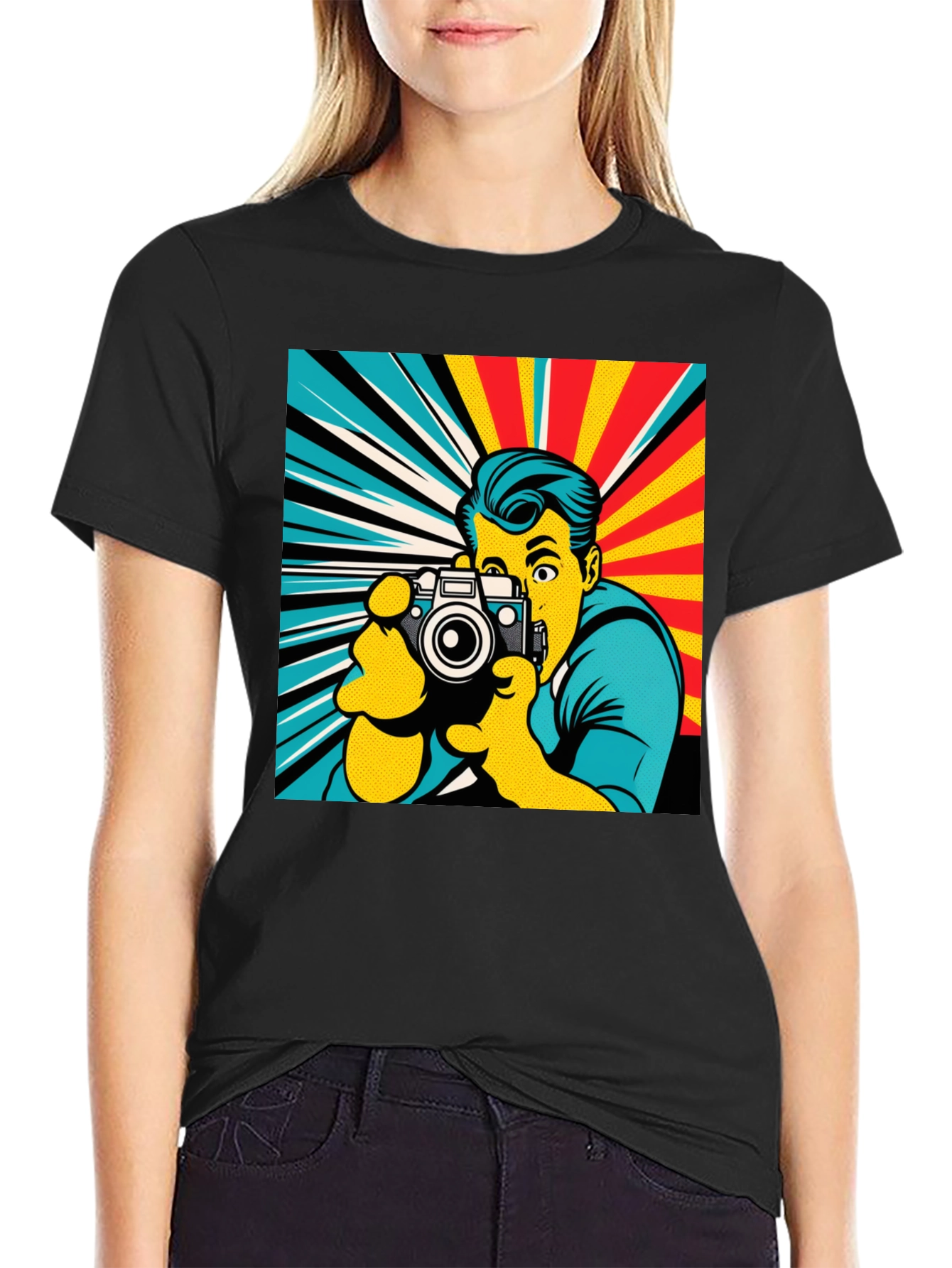 Retro Photographer T-Shirt - Pop Art Style