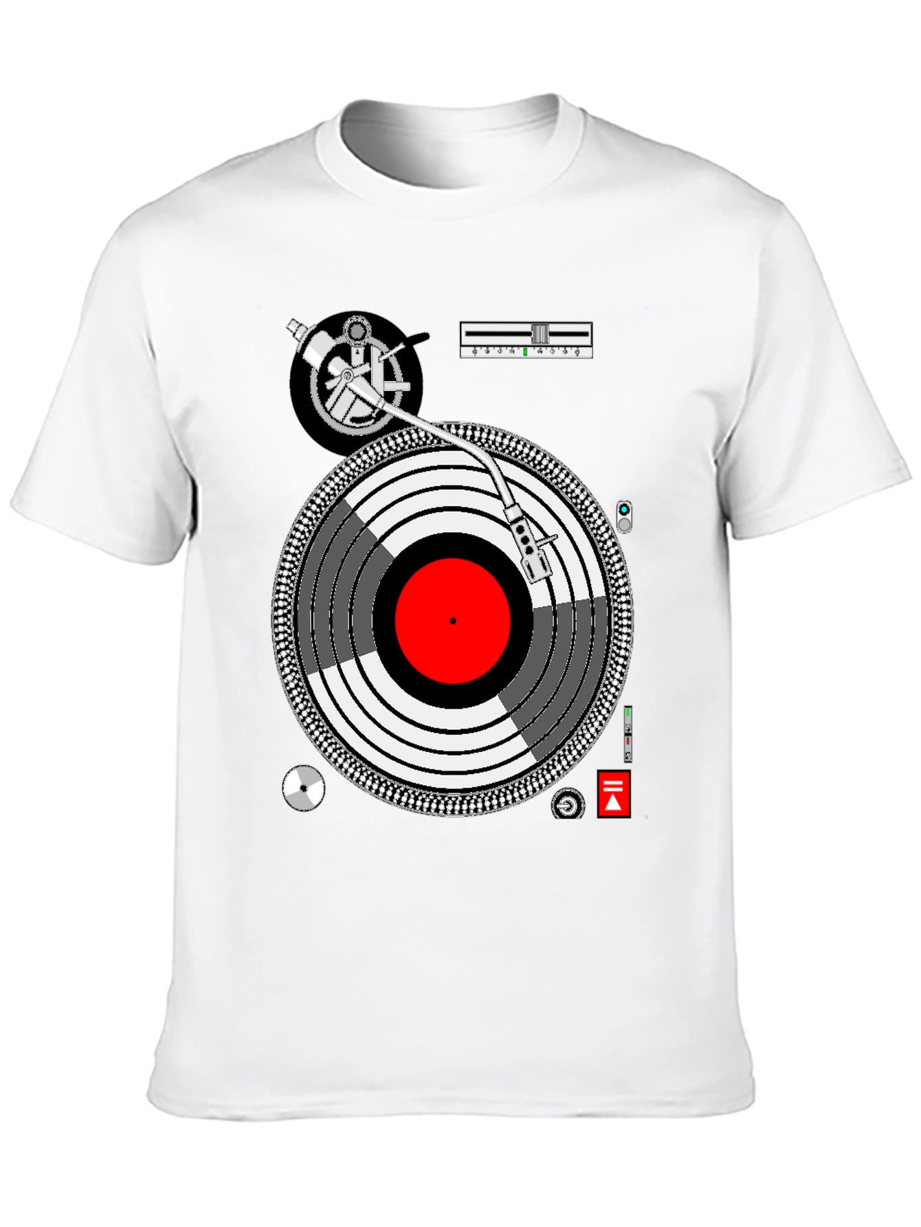 DJ Turntable Graphic Tee - Music Lovers Black T-Shirt