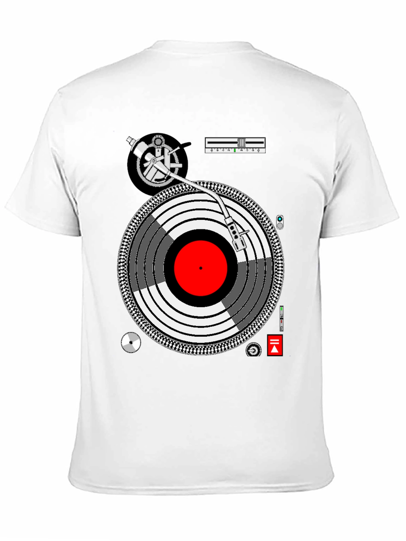 DJ Turntable Graphic Tee - Music Lovers Black T-Shirt