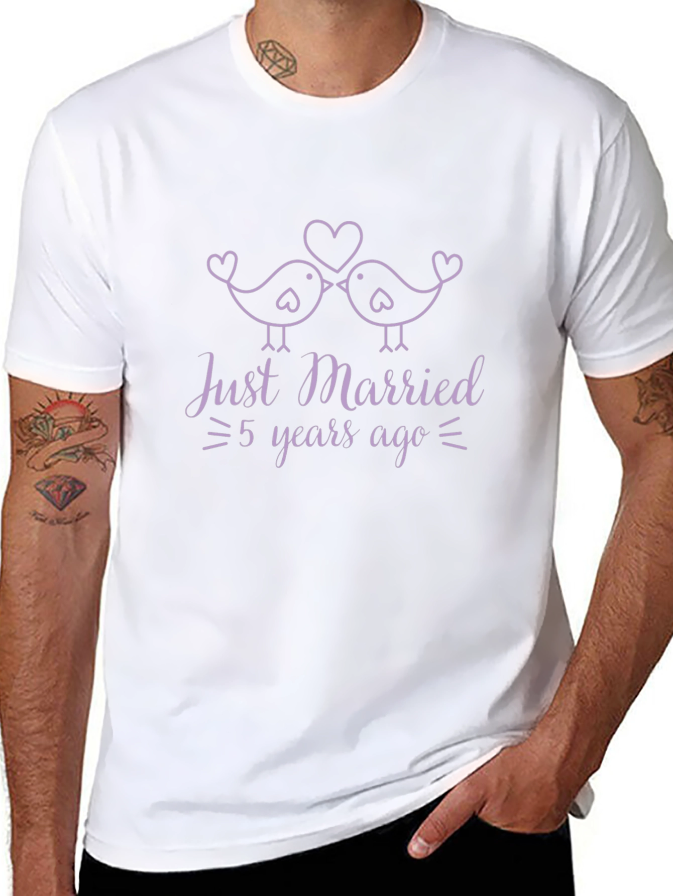 Just Married Anniversary Tee - 5 Years Ago
