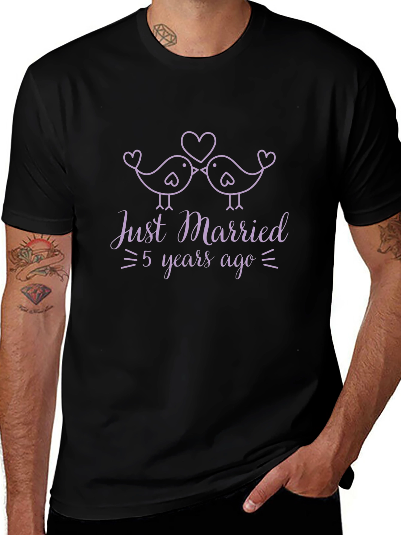 Just Married Anniversary Tee - 5 Years Ago