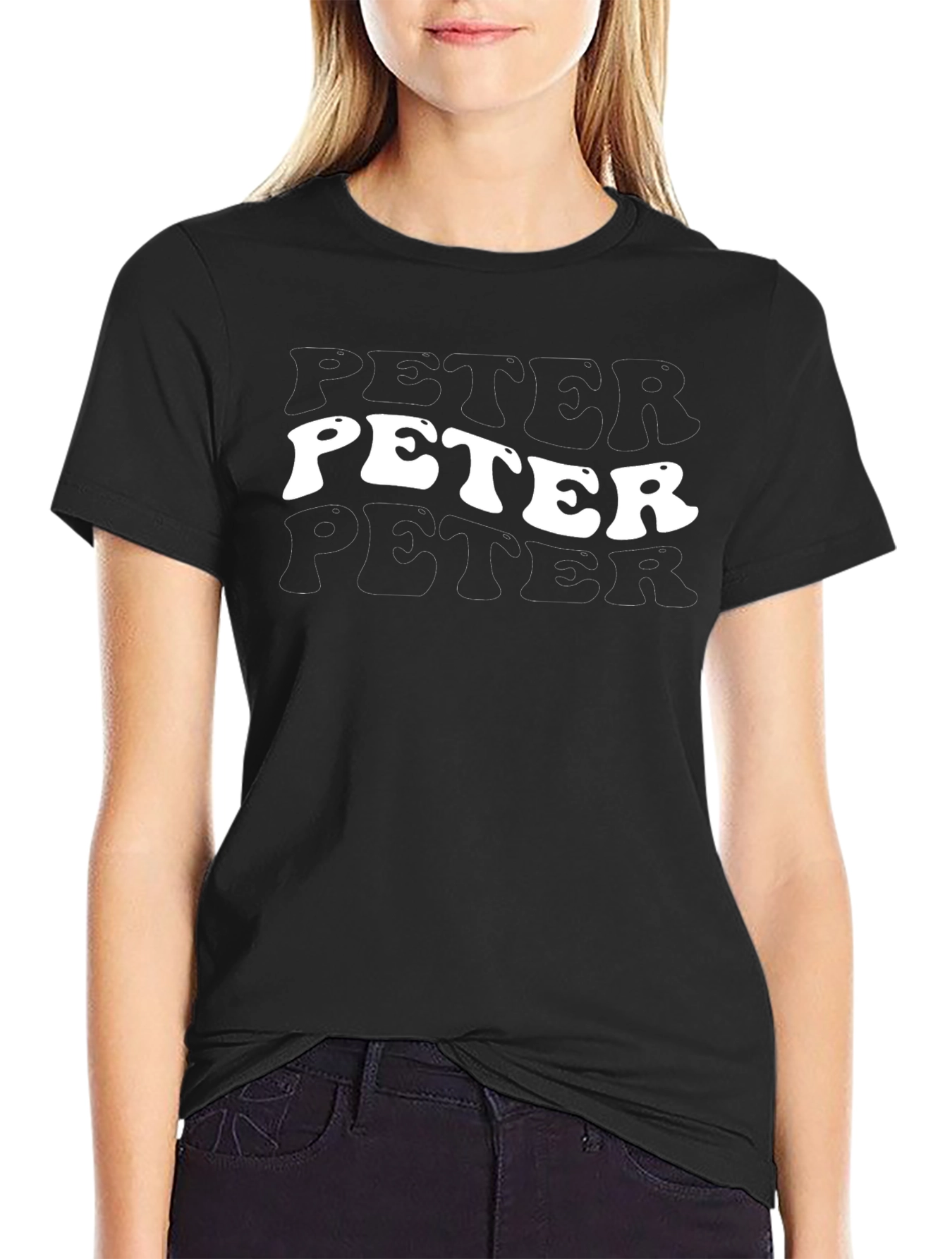 Peter T-Shirt Retro White Font Graphic Tee