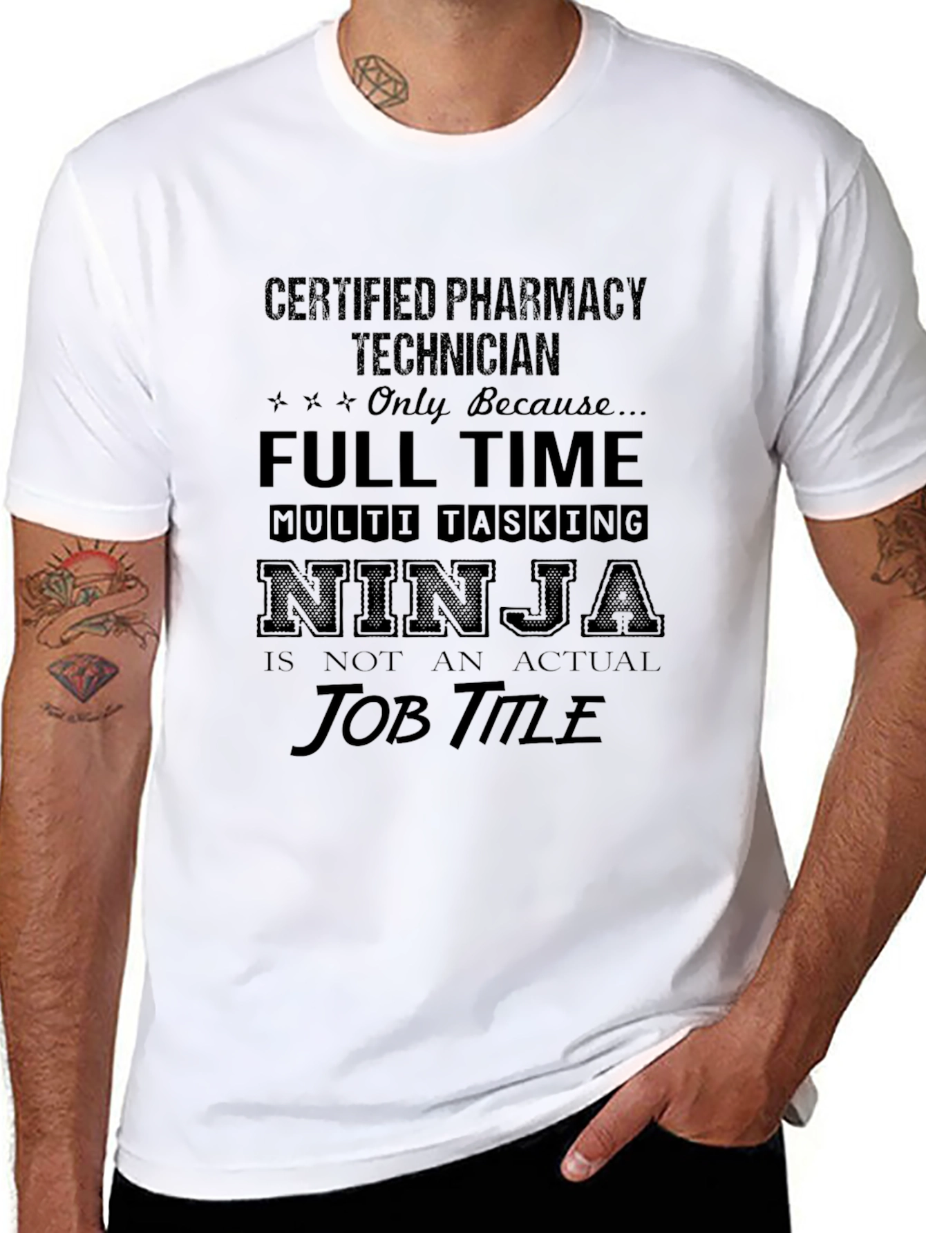 Certified Pharmacy Technician Ninja T-Shirt