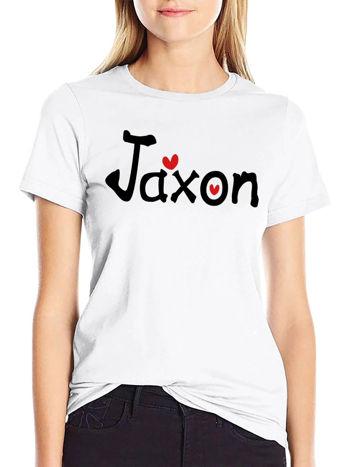 Personalized Jaxon Heart T-Shirt - Custom Name Tee
