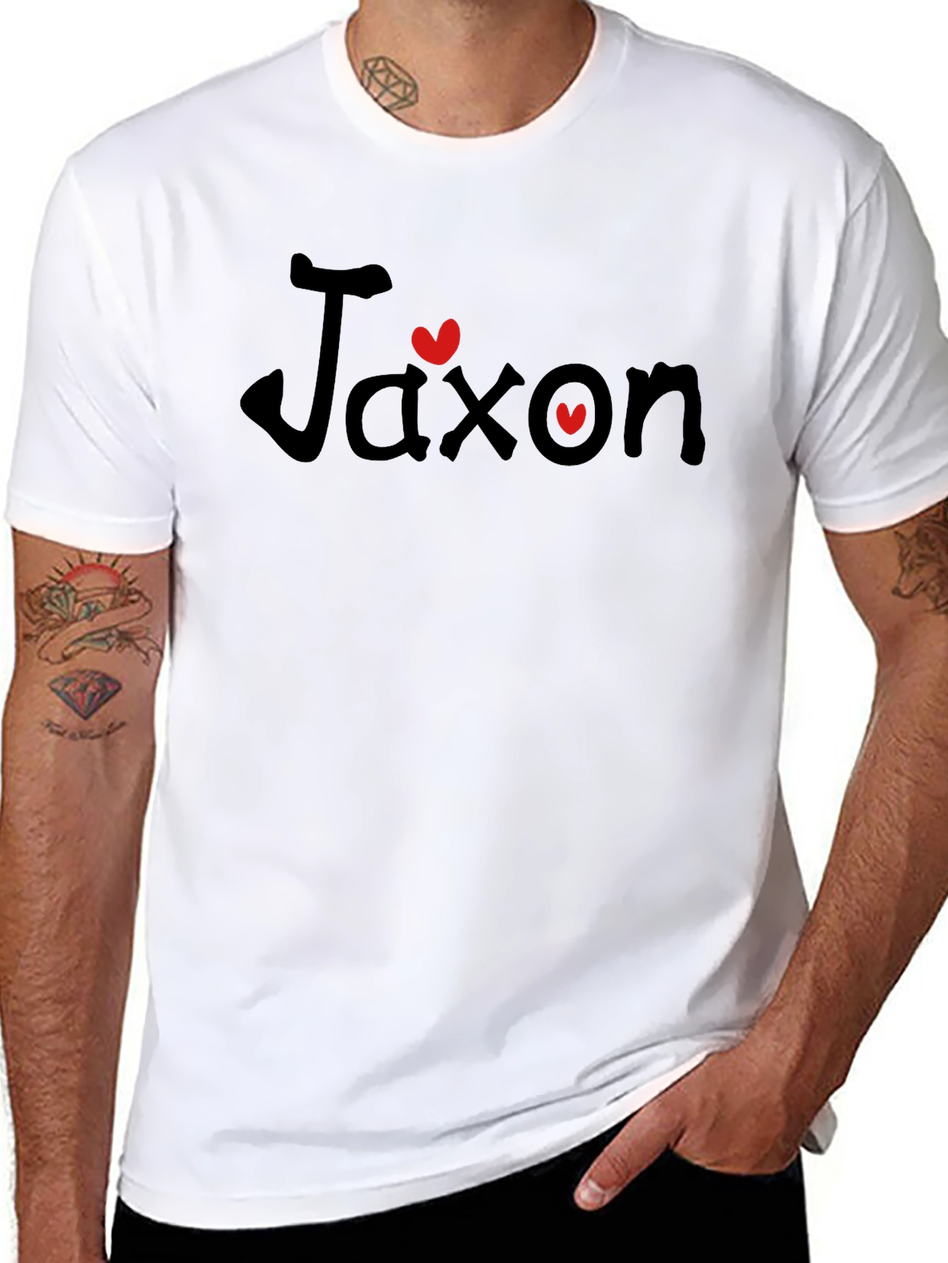 Personalized Jaxon Heart T-Shirt - Custom Name Tee