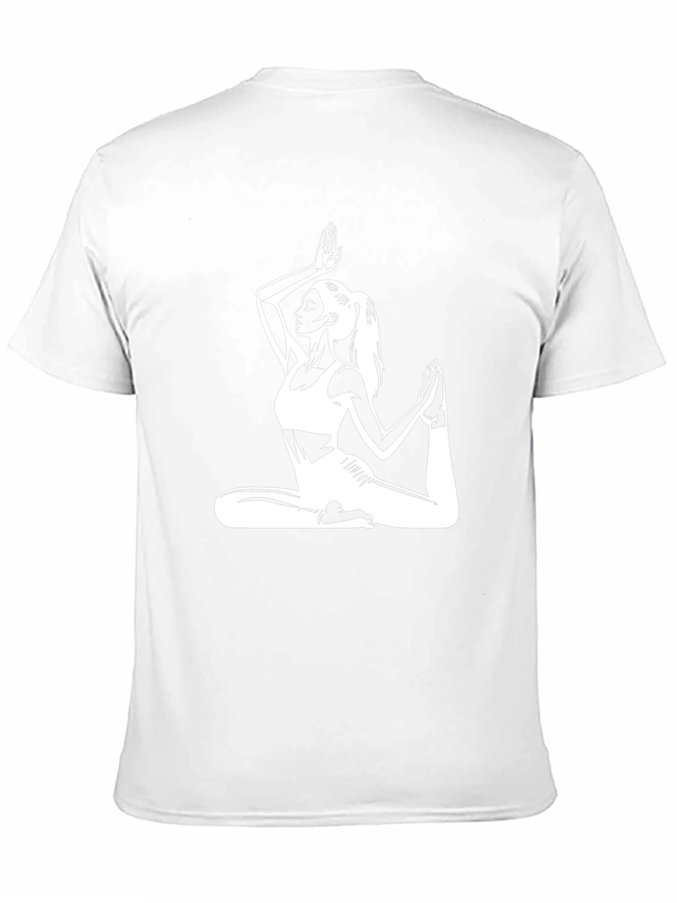 Yoga Pose Graphic Tee - Black Cotton T-Shirt