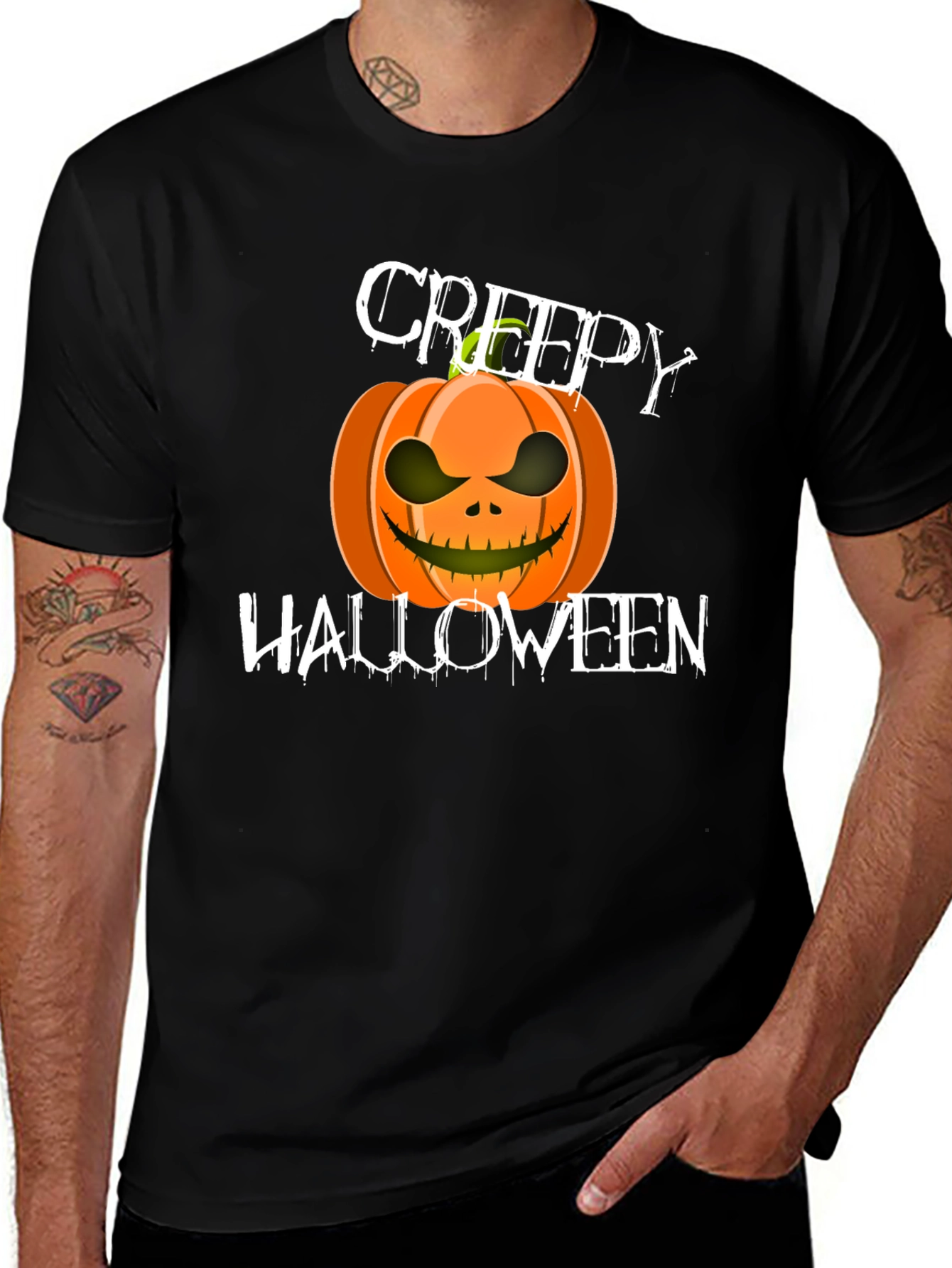 Creepy Halloween Pumpkin T-Shirt