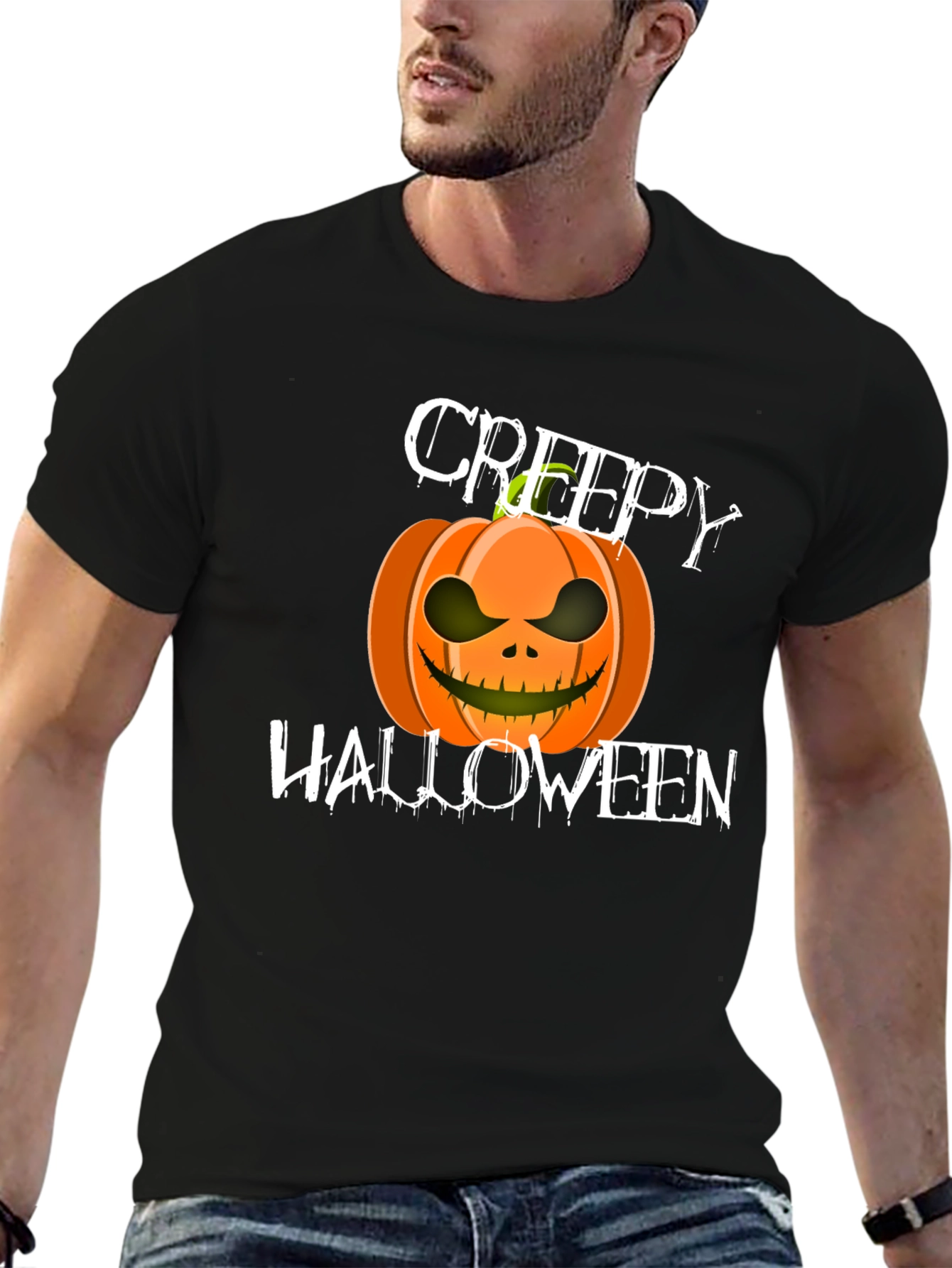 Creepy Halloween Pumpkin T-Shirt