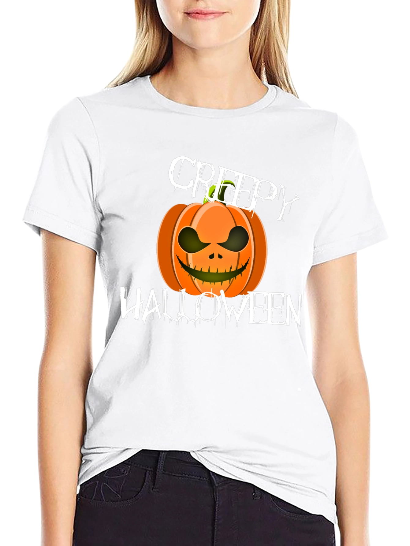 Creepy Halloween Pumpkin T-Shirt