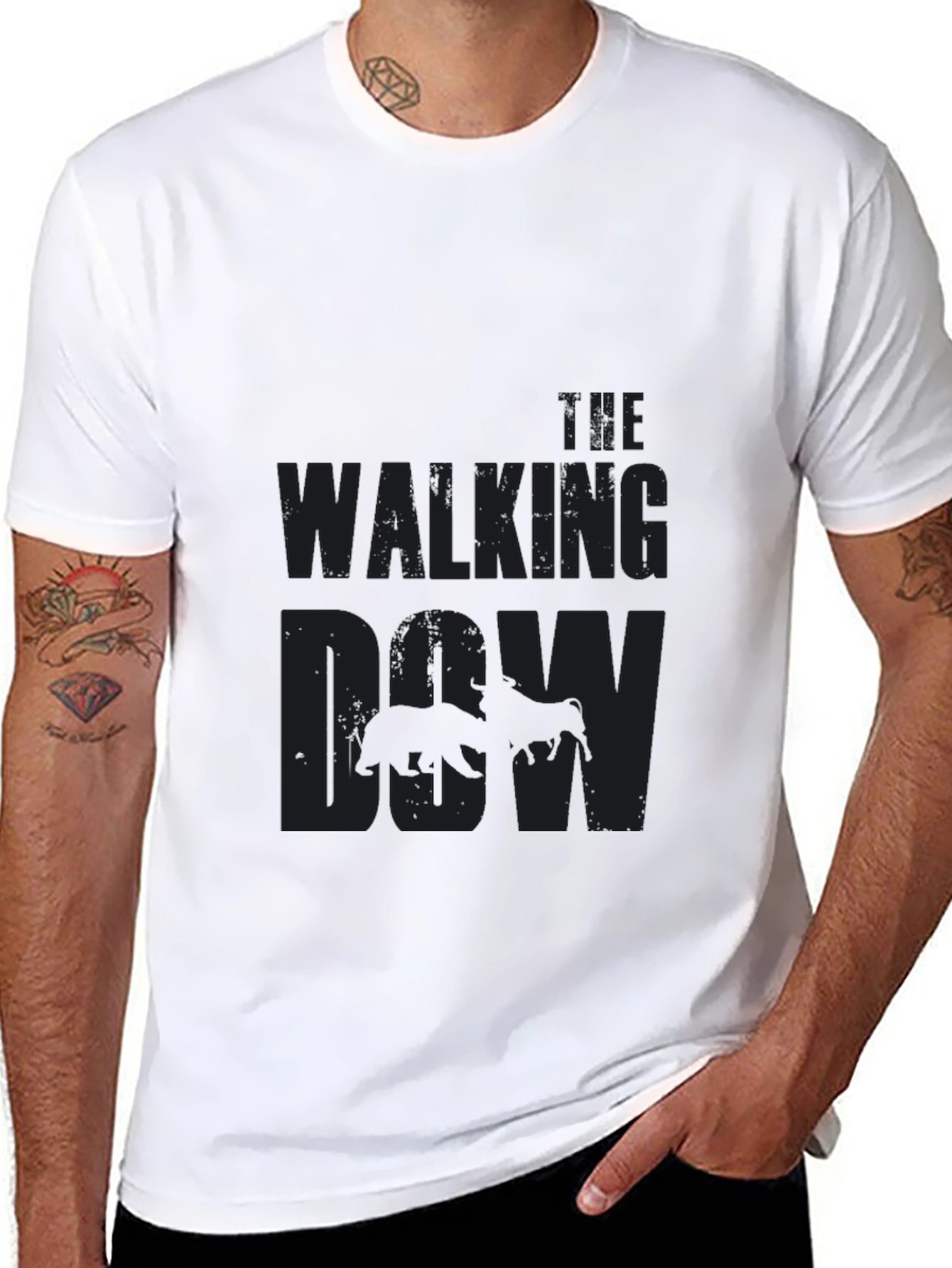 The Walking Cow - Mens Black T-Shirt
