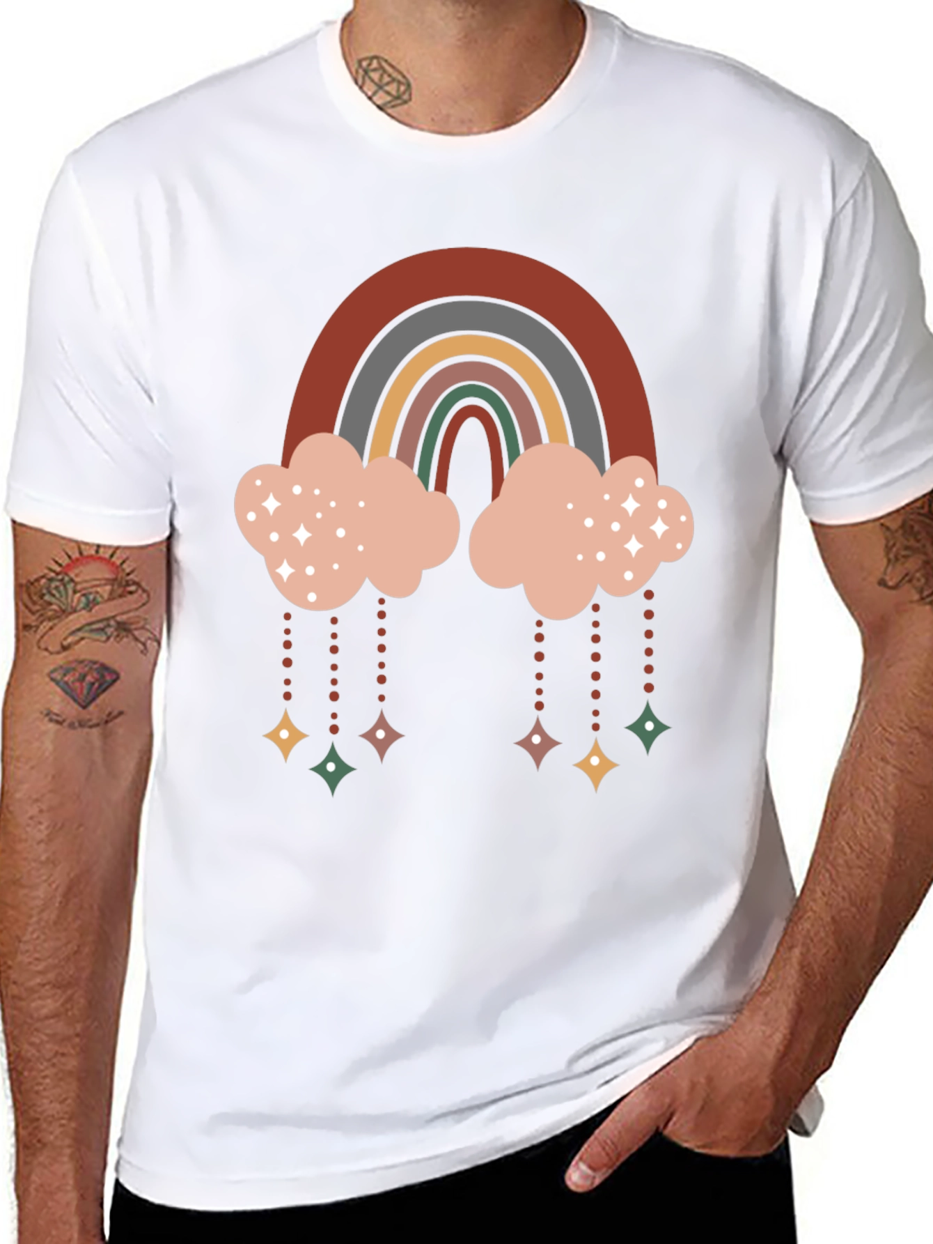 Retro Rainbow Cloud Tee