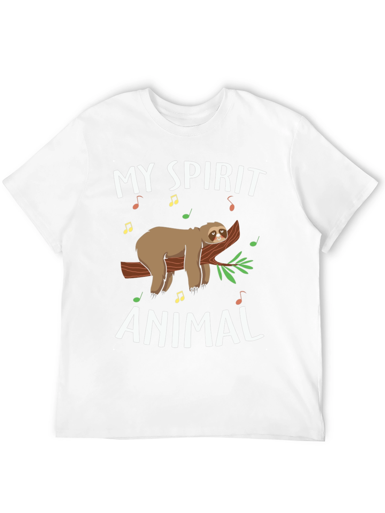 My Spirit Animal Sloth T-Shirt Black Graphic Tee