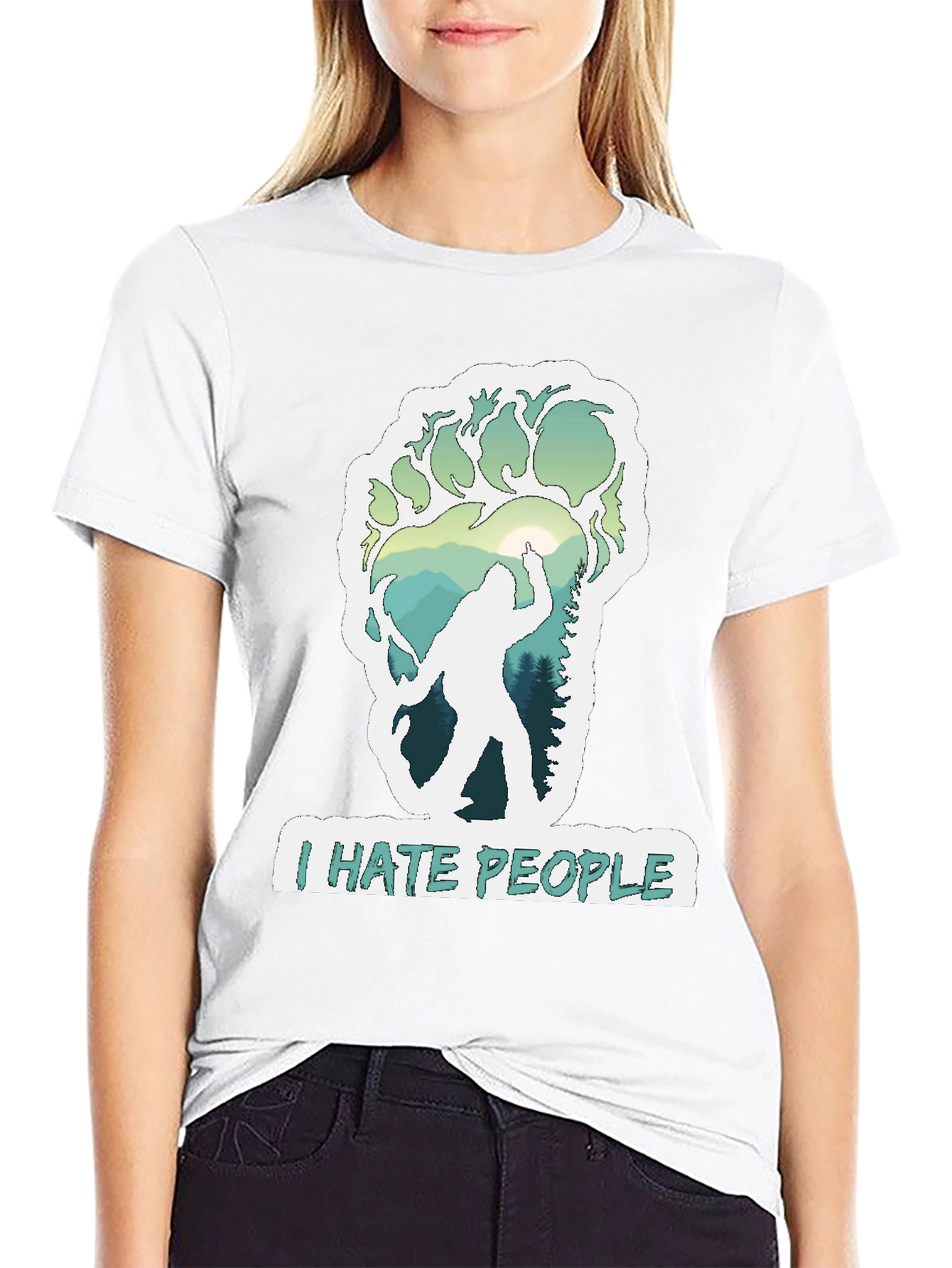 I Hate People Bigfoot T-Shirt