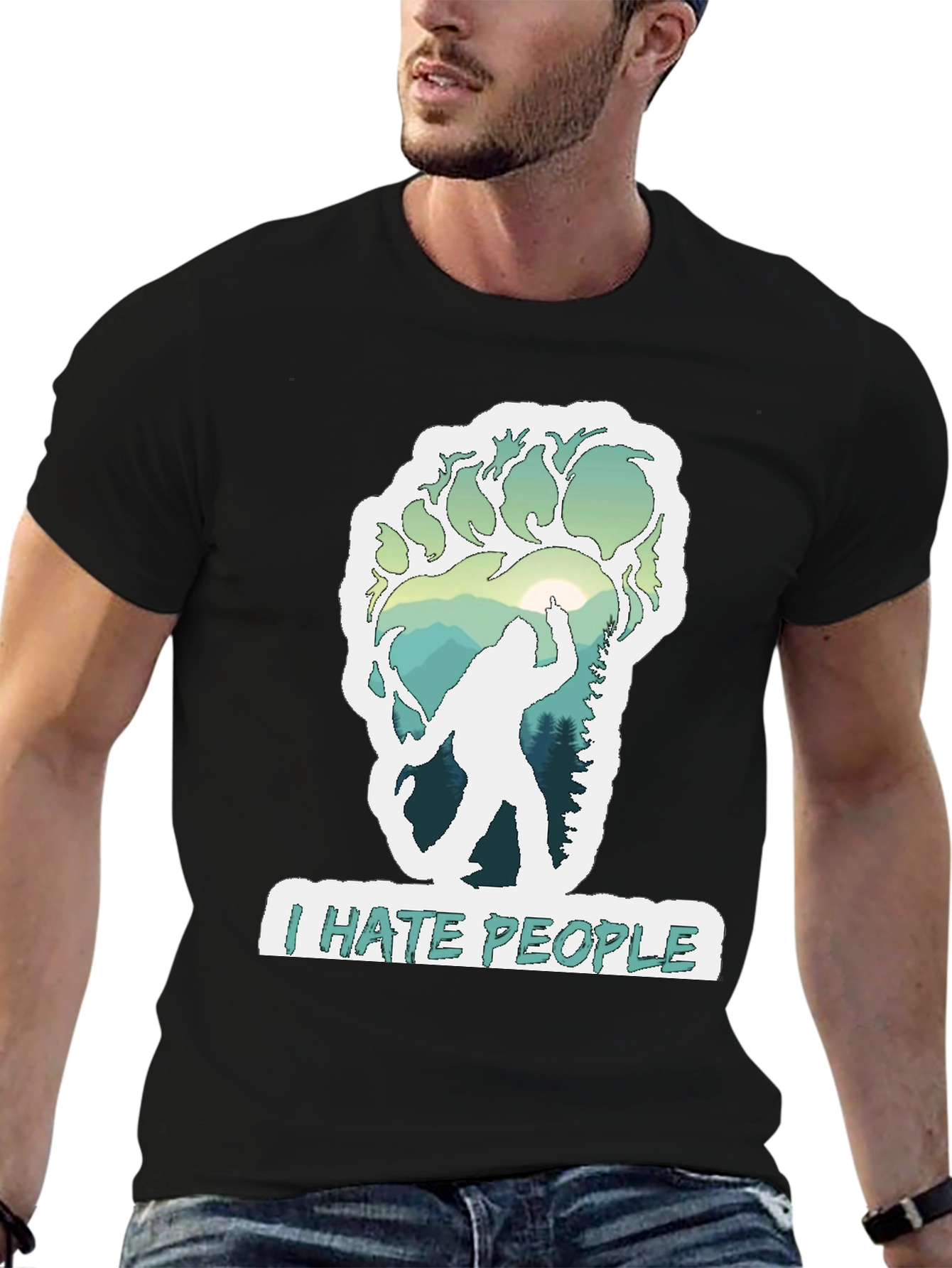 I Hate People Bigfoot T-Shirt