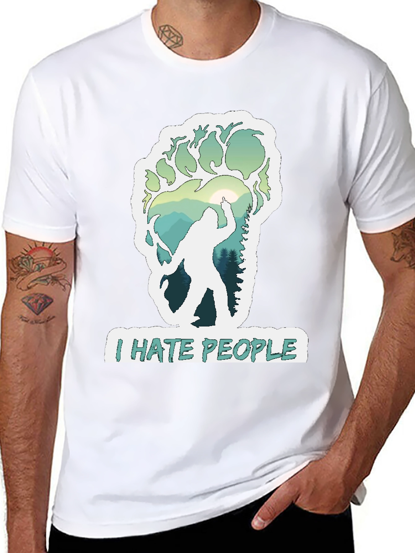 I Hate People Bigfoot T-Shirt
