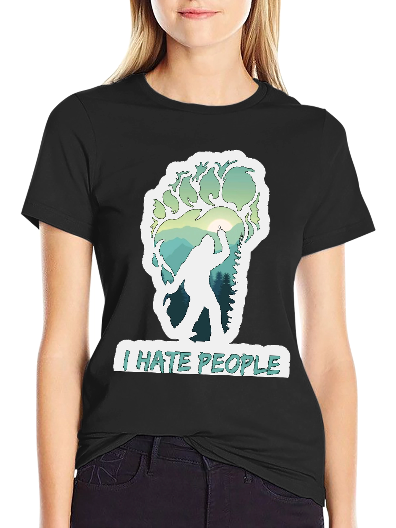 I Hate People Bigfoot T-Shirt