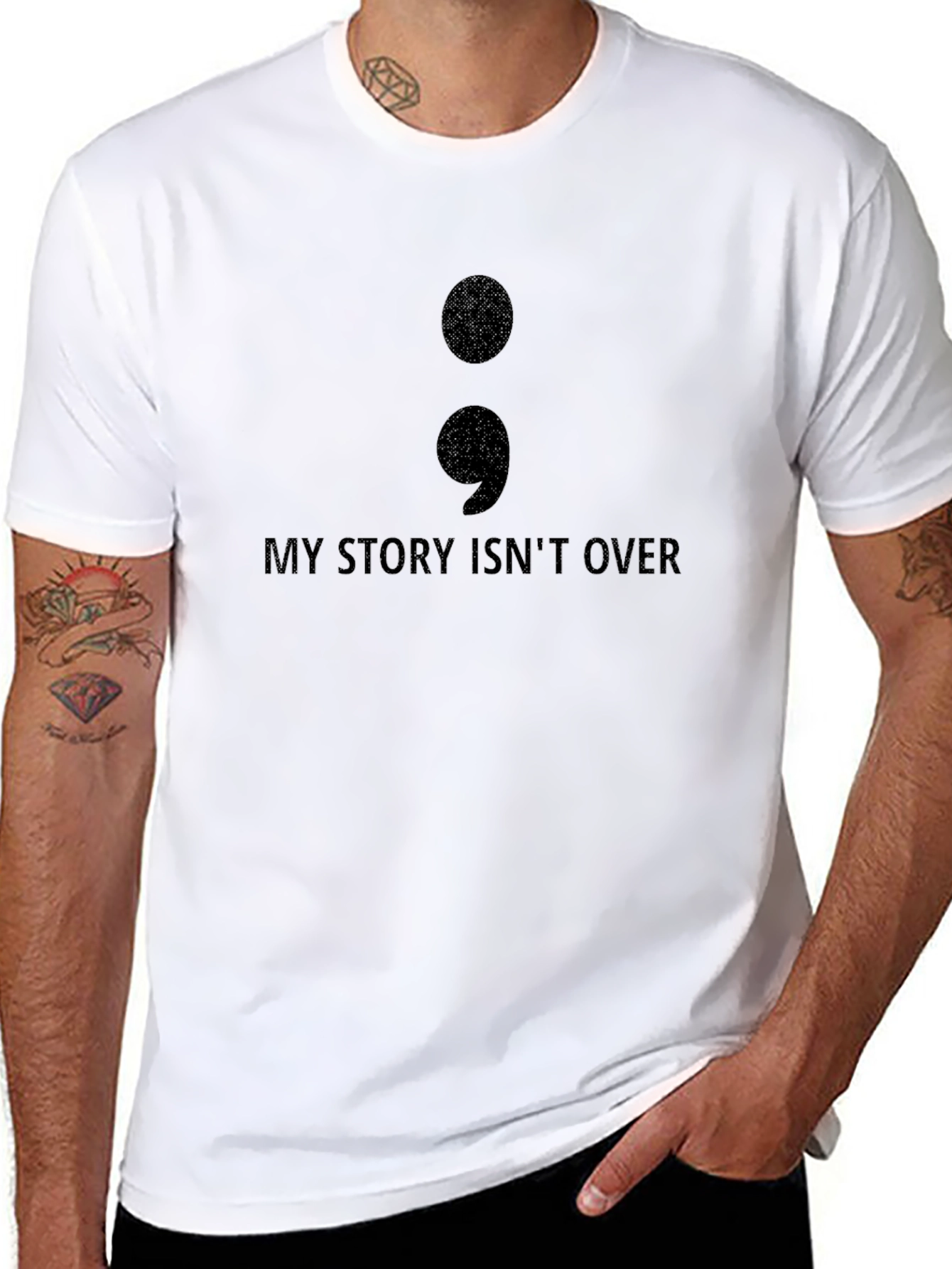 My Story Isnt Over Semicolon T-Shirt
