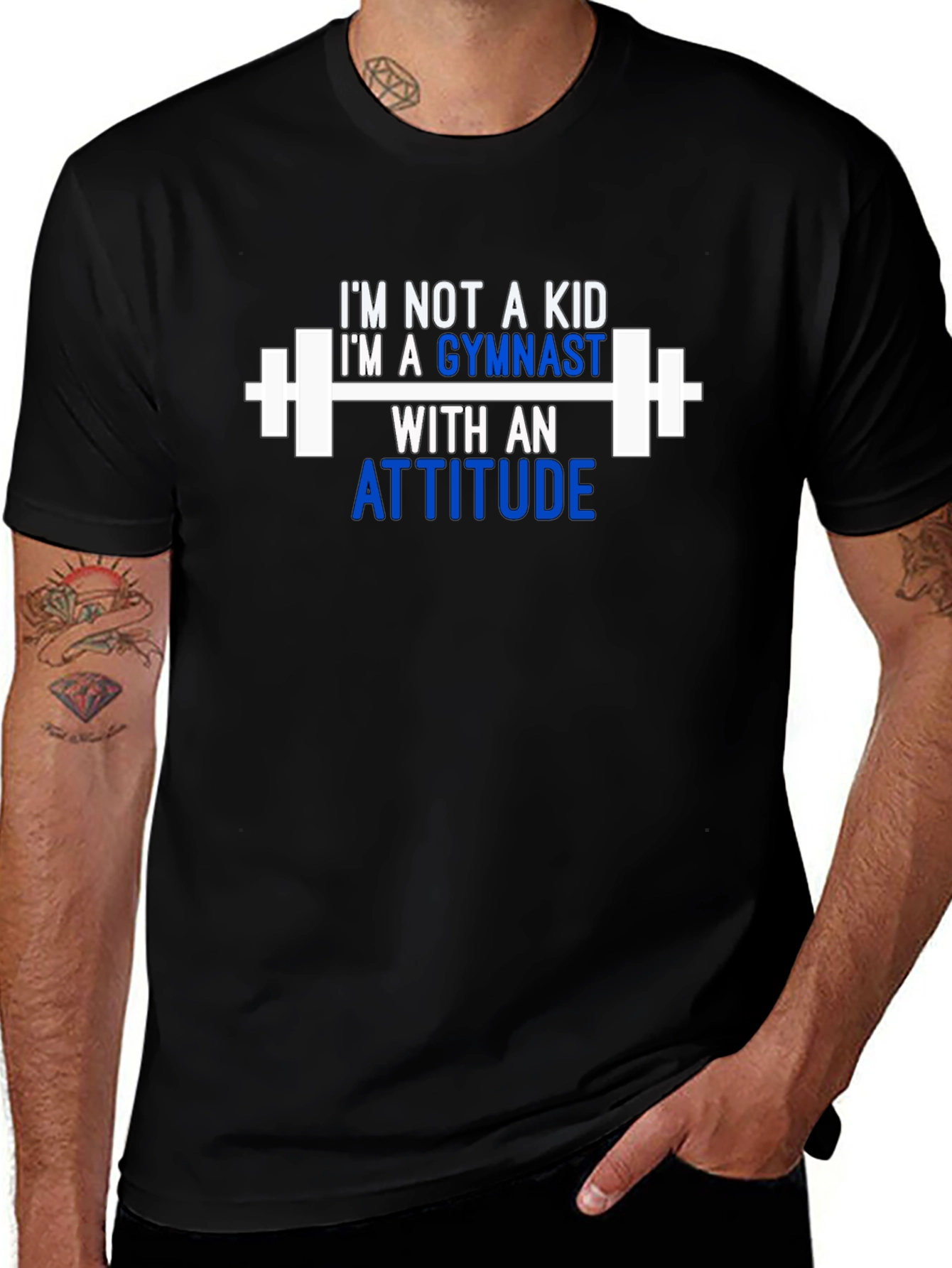 Gymnast Attitude T-Shirt - Black Cotton Tee