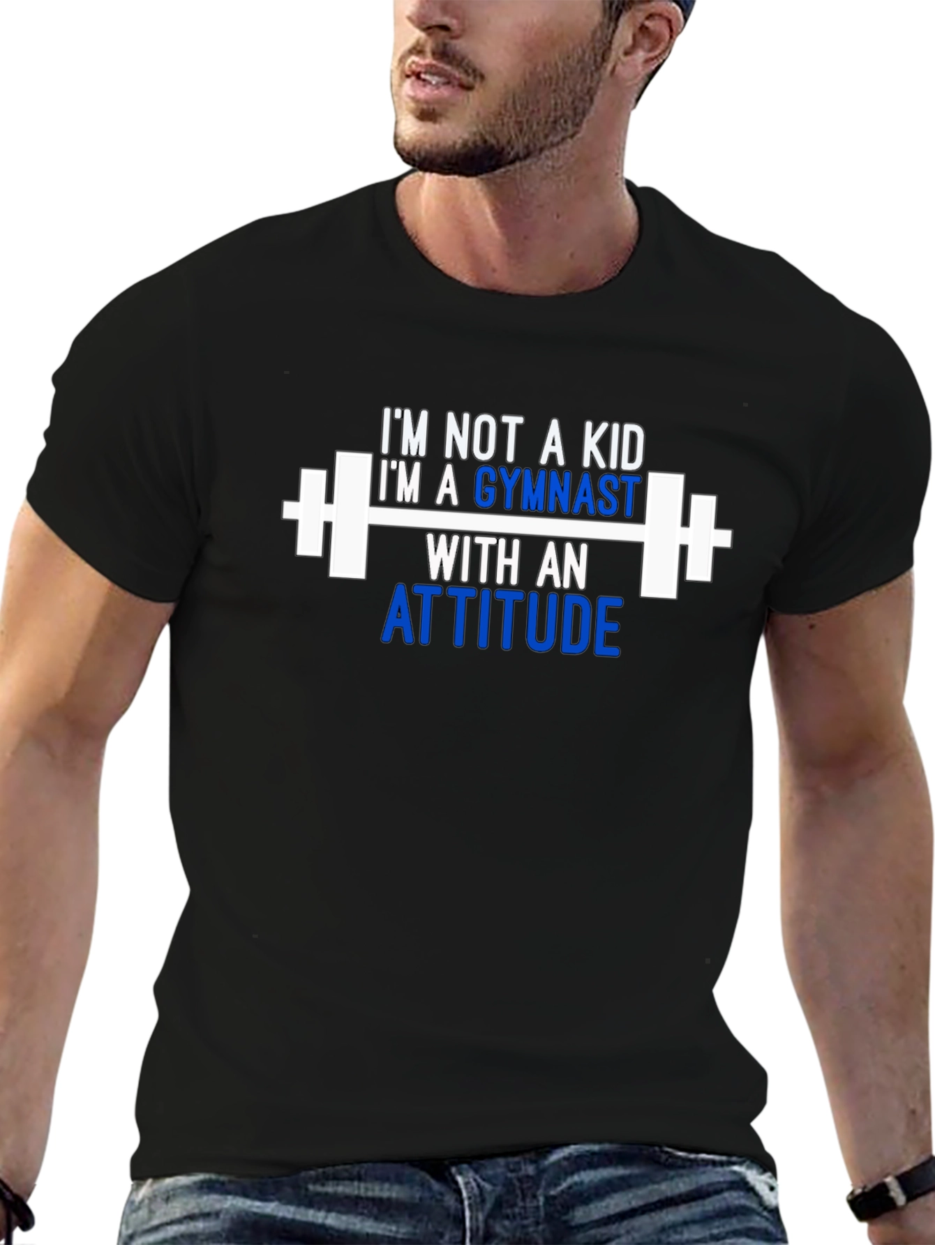 Gymnast Attitude T-Shirt - Black Cotton Tee