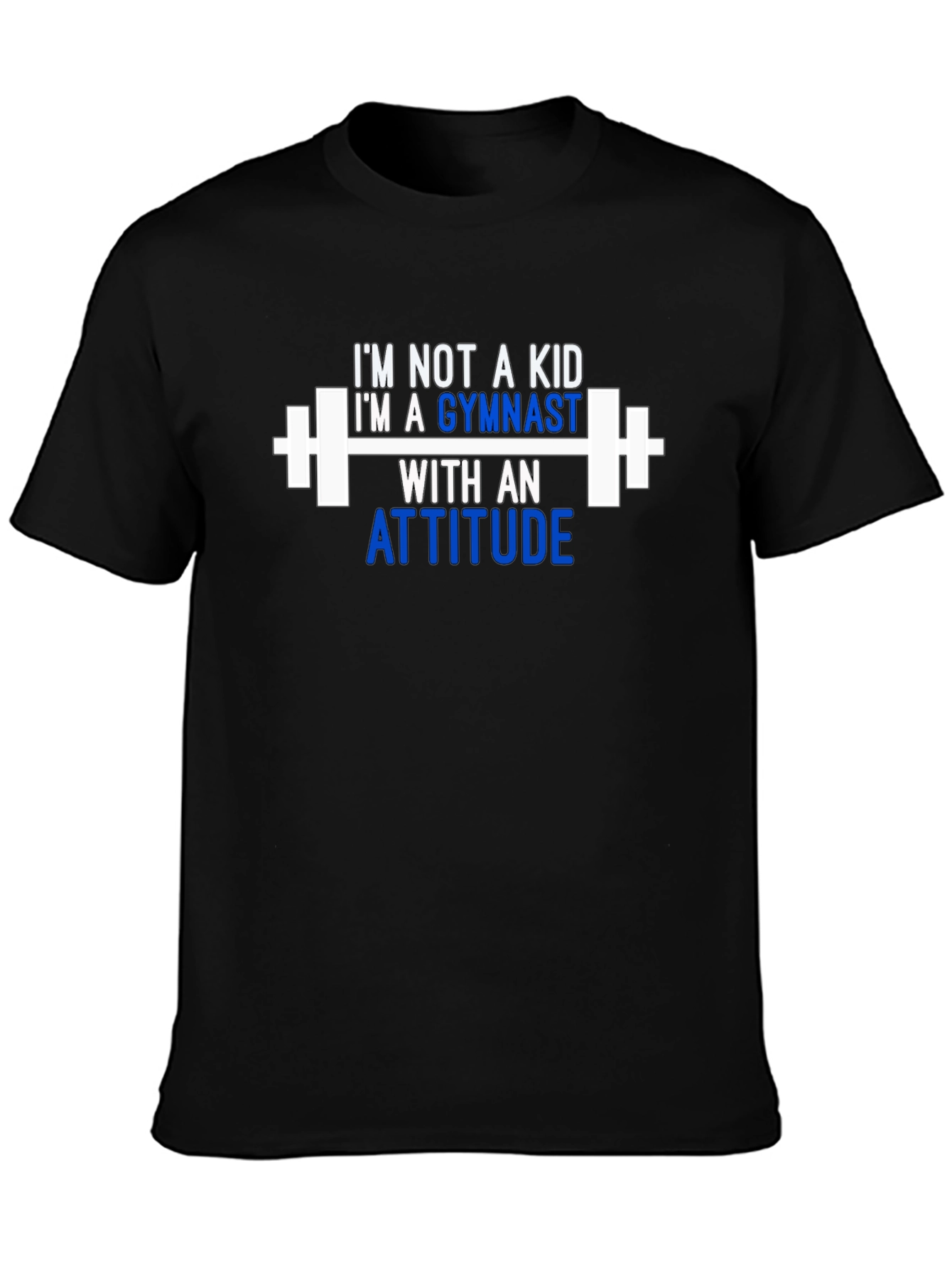 Gymnast Attitude T-Shirt - Black Cotton Tee