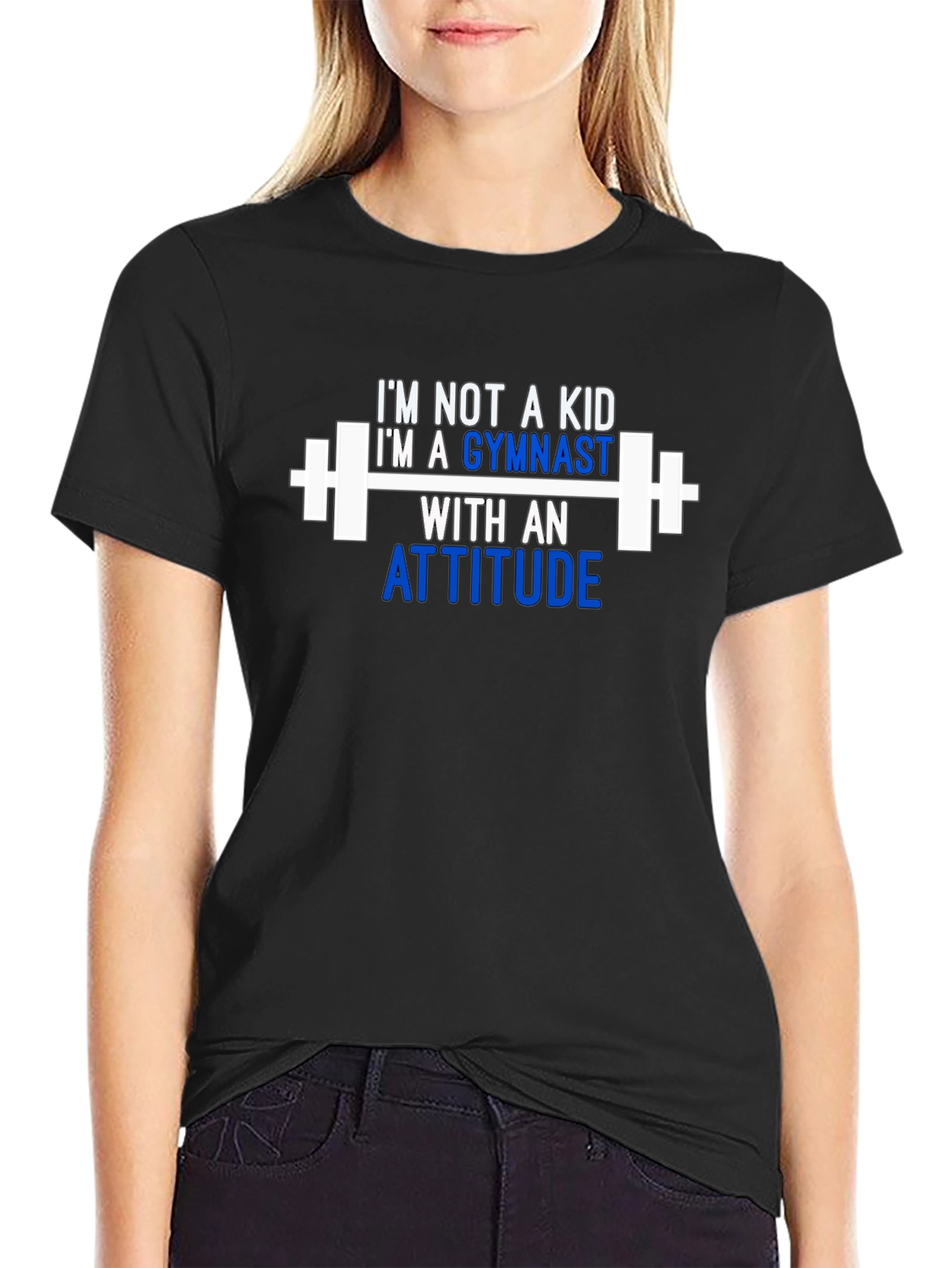 Gymnast Attitude T-Shirt - Black Cotton Tee
