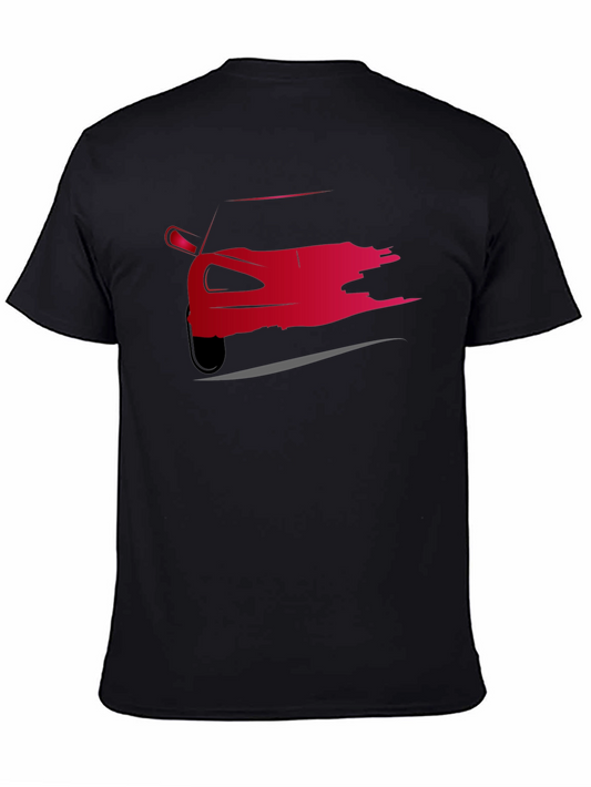 Car Silhouette Graphic Tee - Black