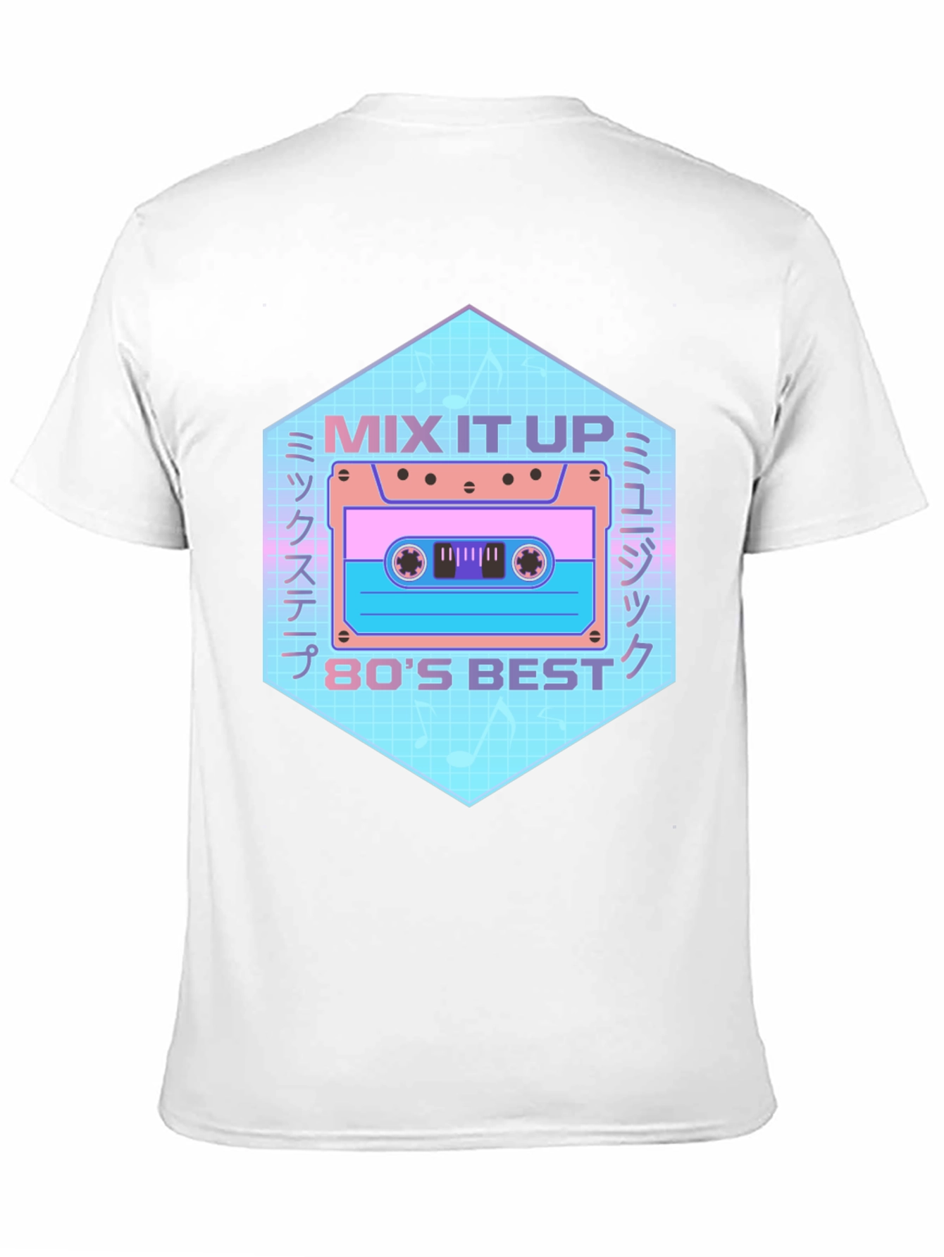 Retro 80s Mix Tape Graphic Tee - Black