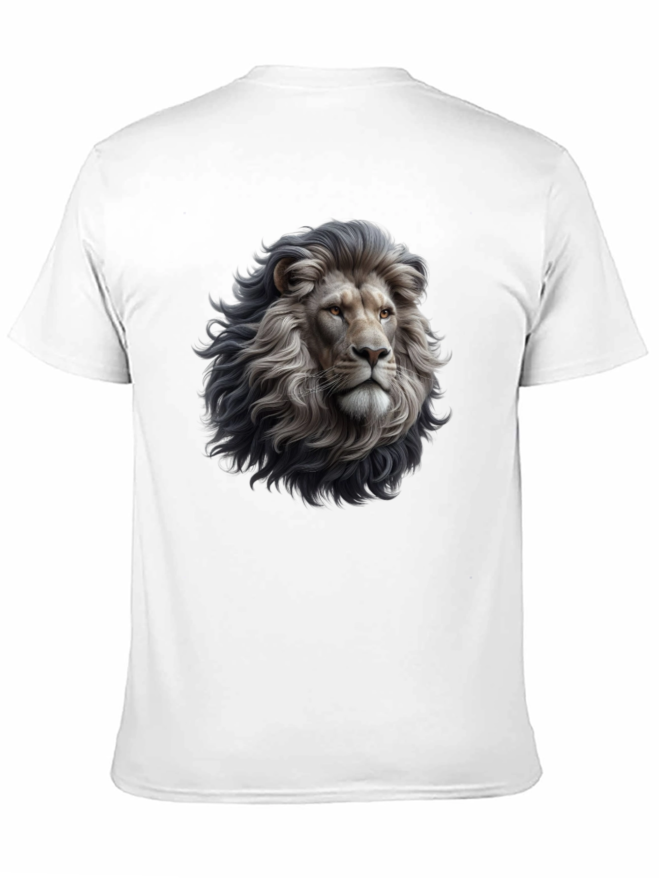 Lion Head Graphic Black T-Shirt for Men
