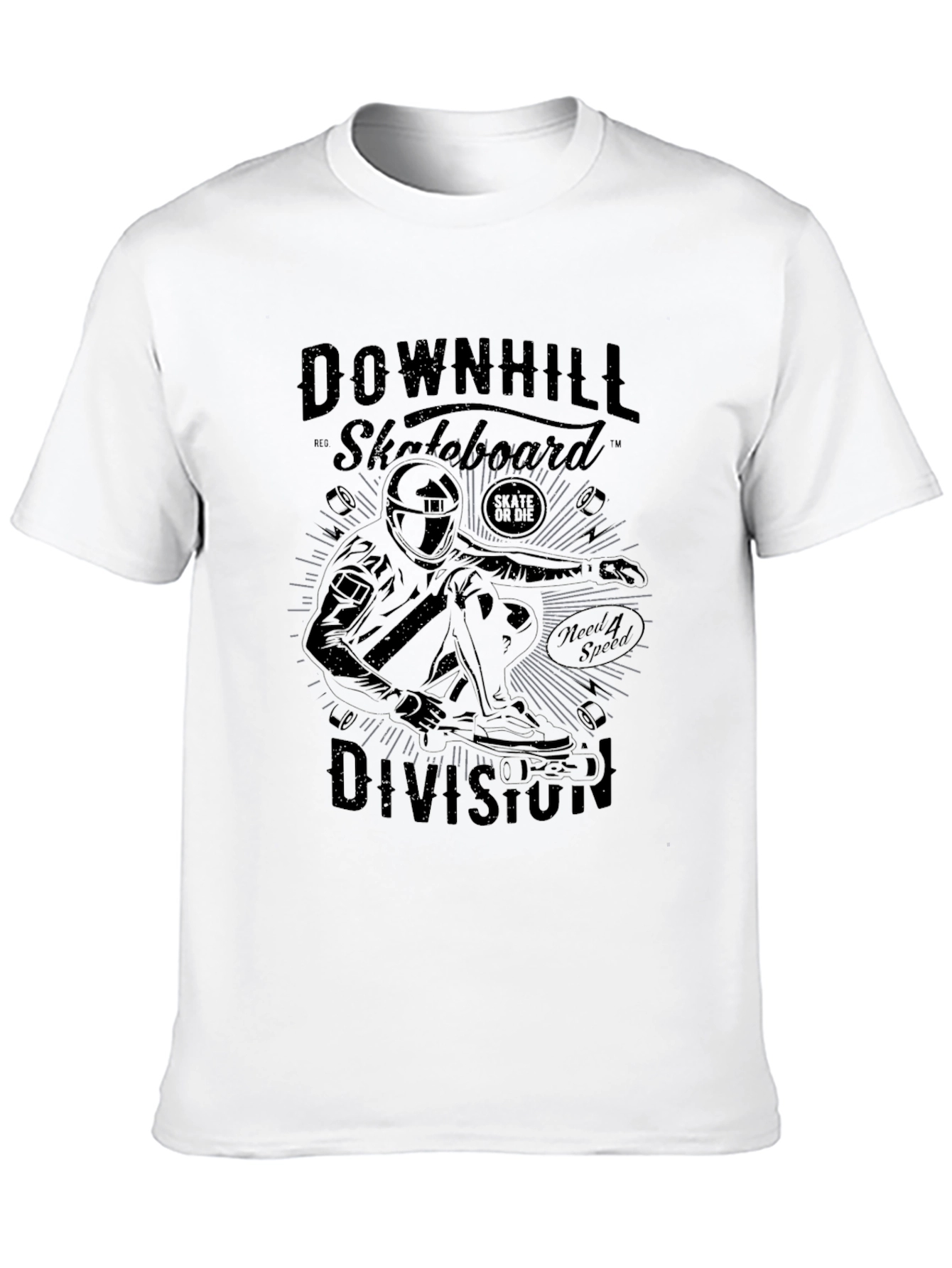 Downhill Skateboard Division Black T-Shirt
