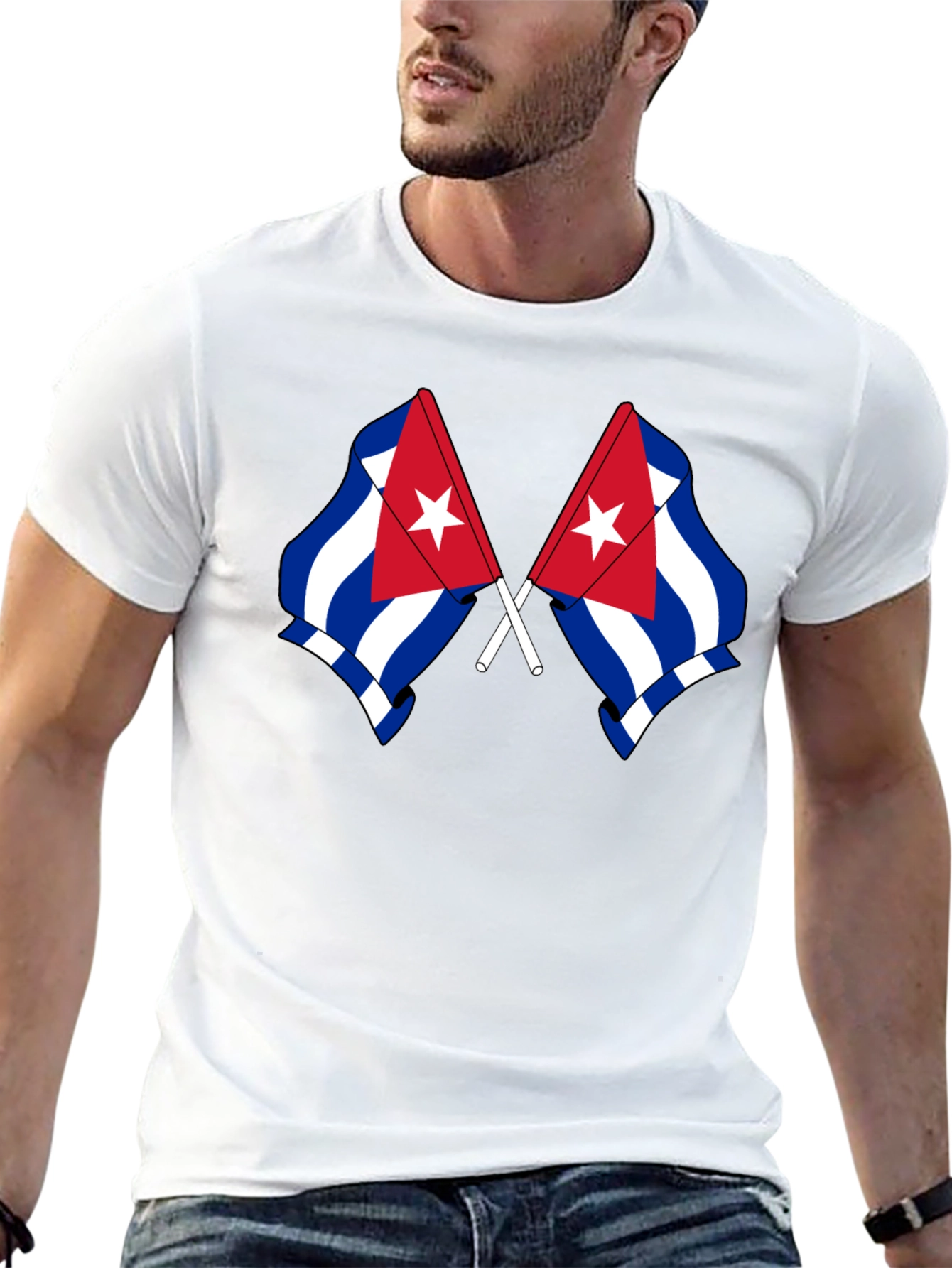 Cuban Flag Graphic Tee - Stylish & Patriotic