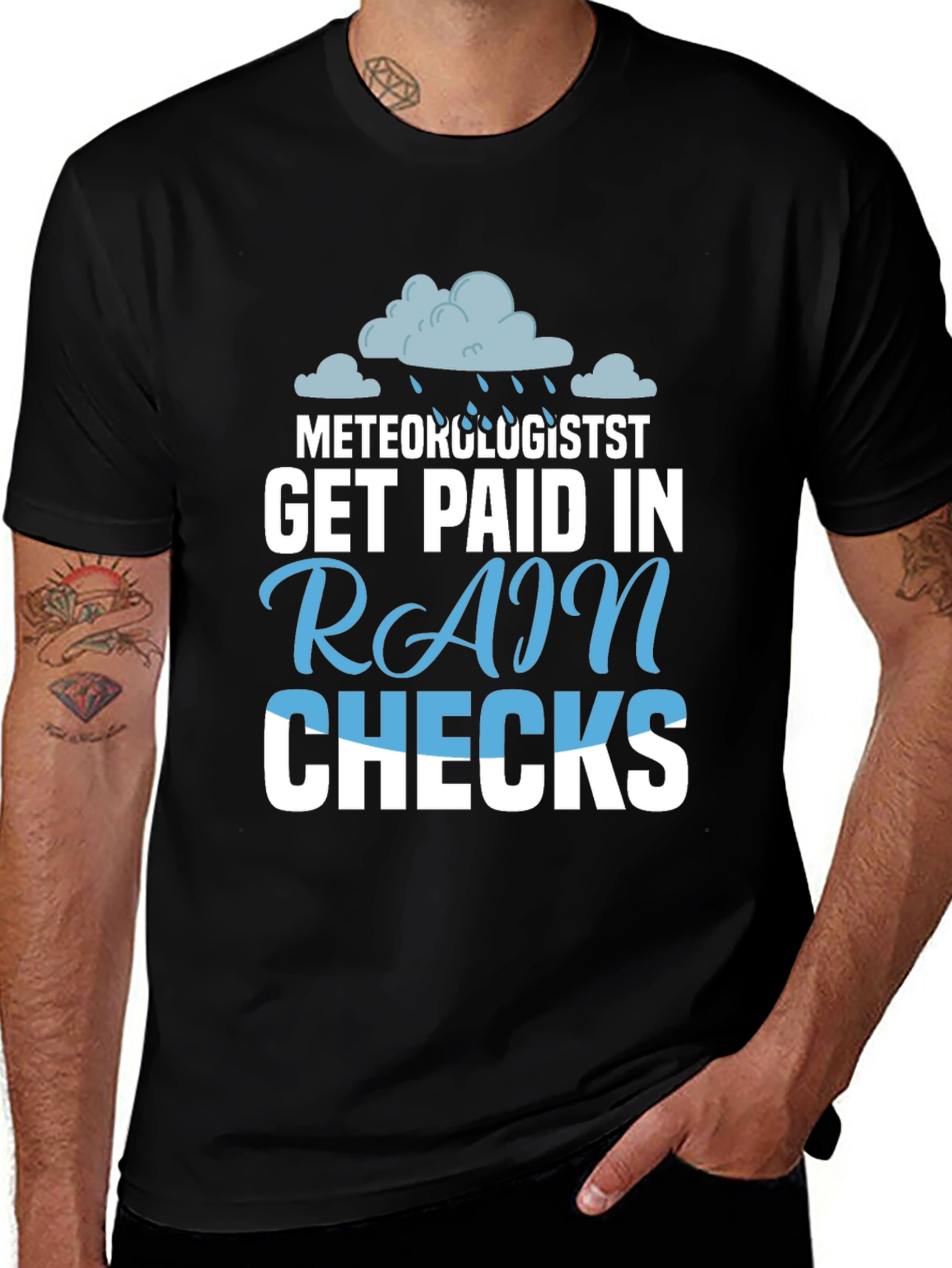 Meteorologist Rain Checks T-Shirt - Funny Weather Tee