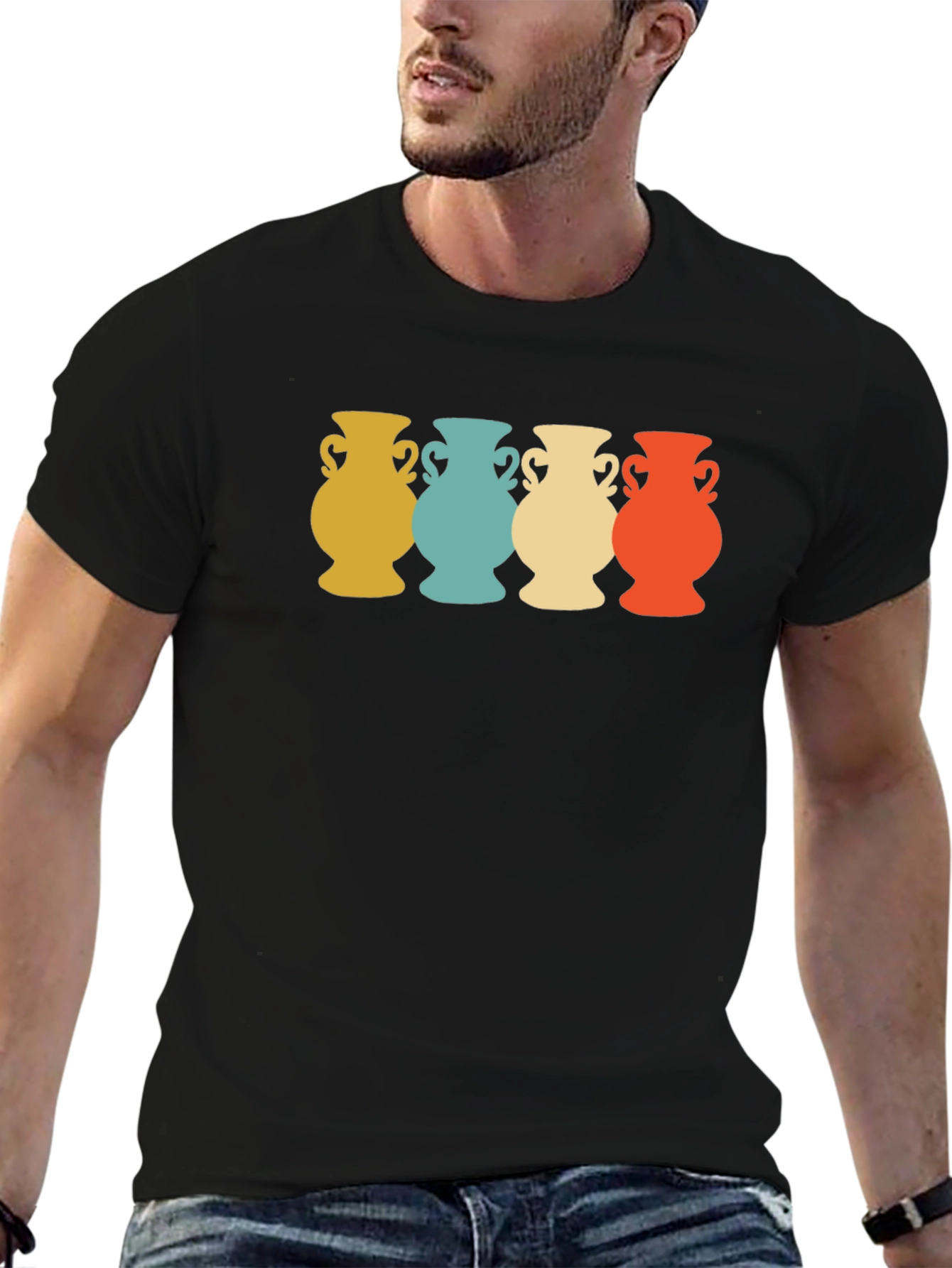 Retro Vase Graphic T-Shirt