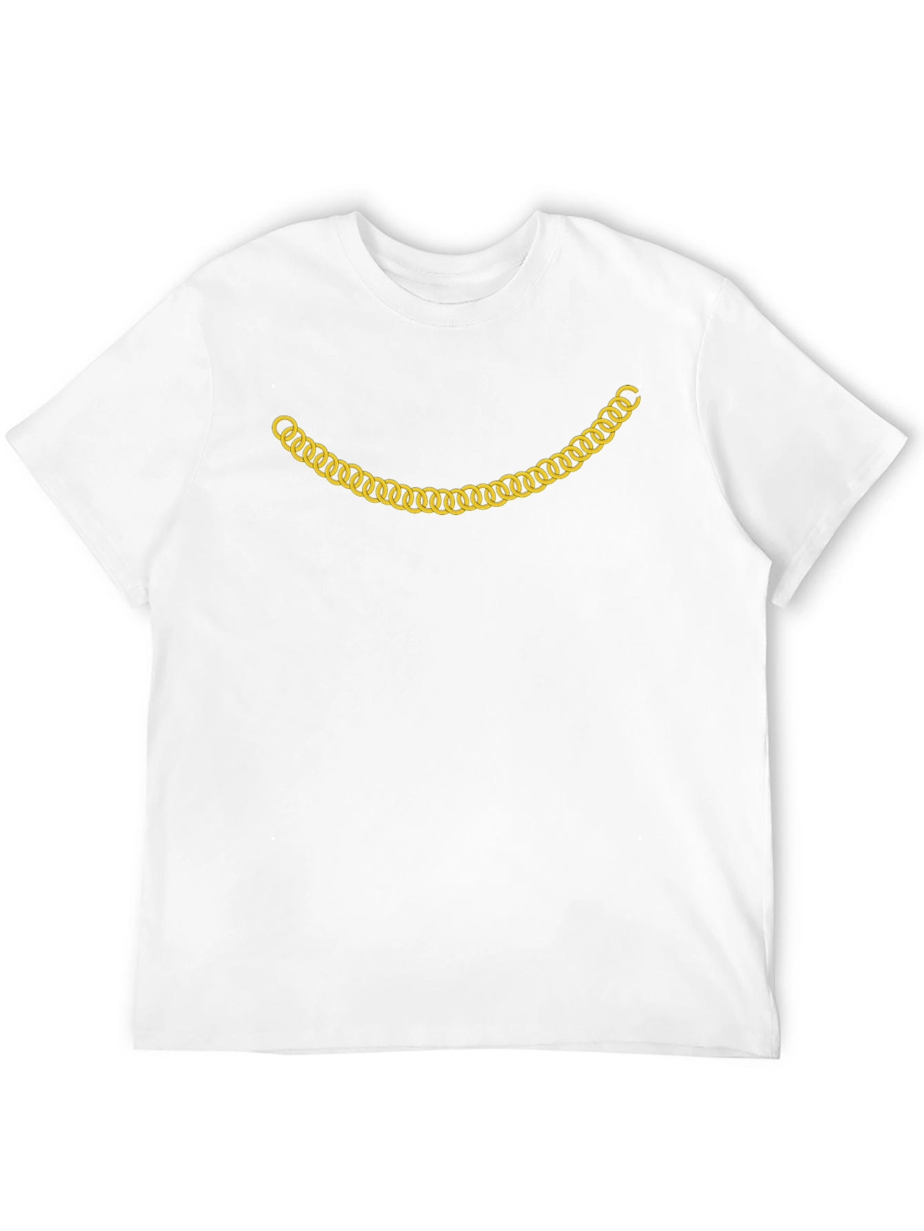 Gold Chain Smile Graphic T-Shirt