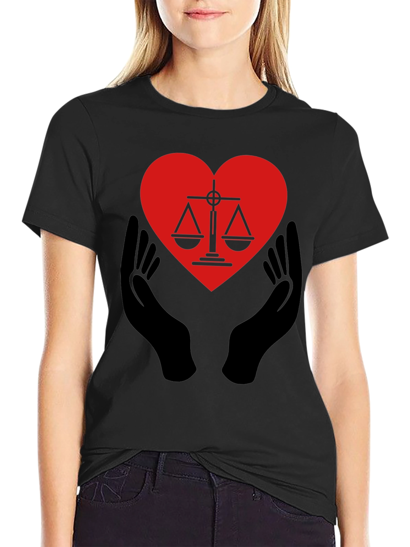 Justice Heart T-Shirt: Law & Love United
