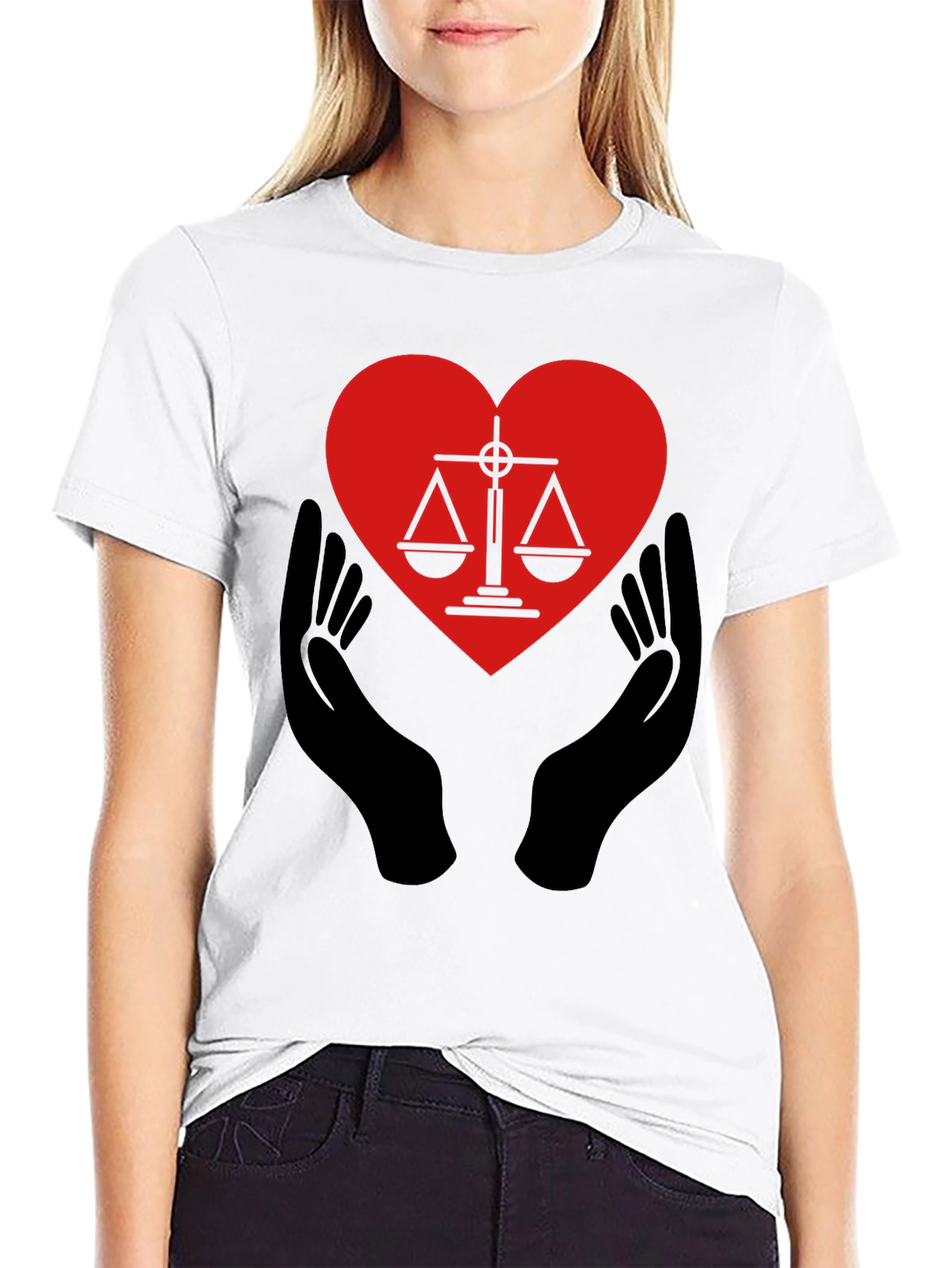 Justice Heart T-Shirt: Law & Love United